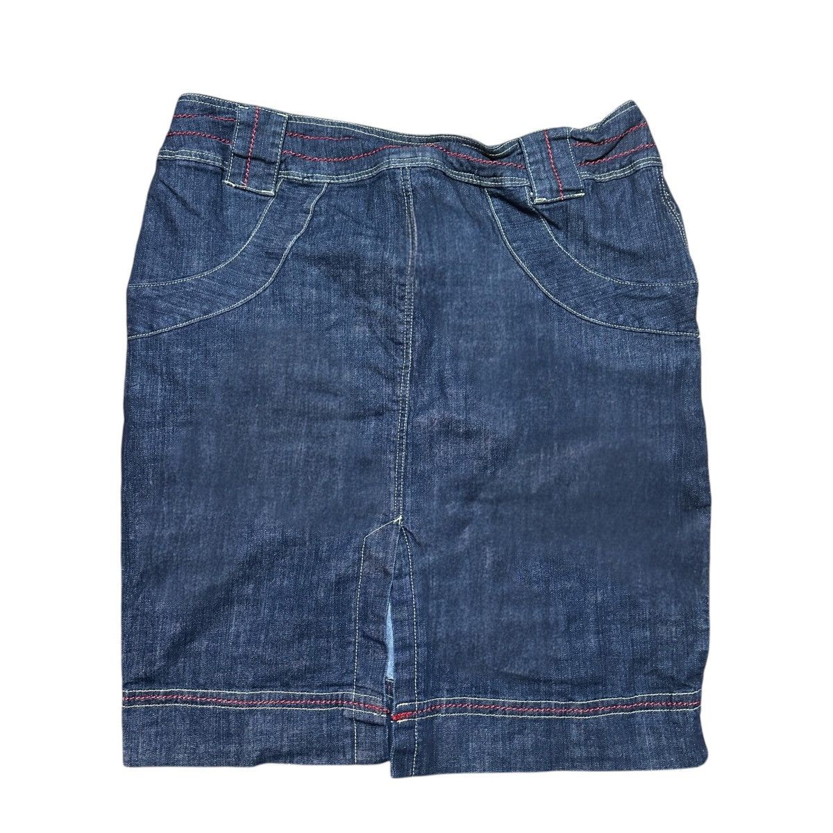 Barena Venezia Women’s Y2K Venezia Blue Denim Trendy Skirt Size 42" / US 20 - 2 Thumbnail