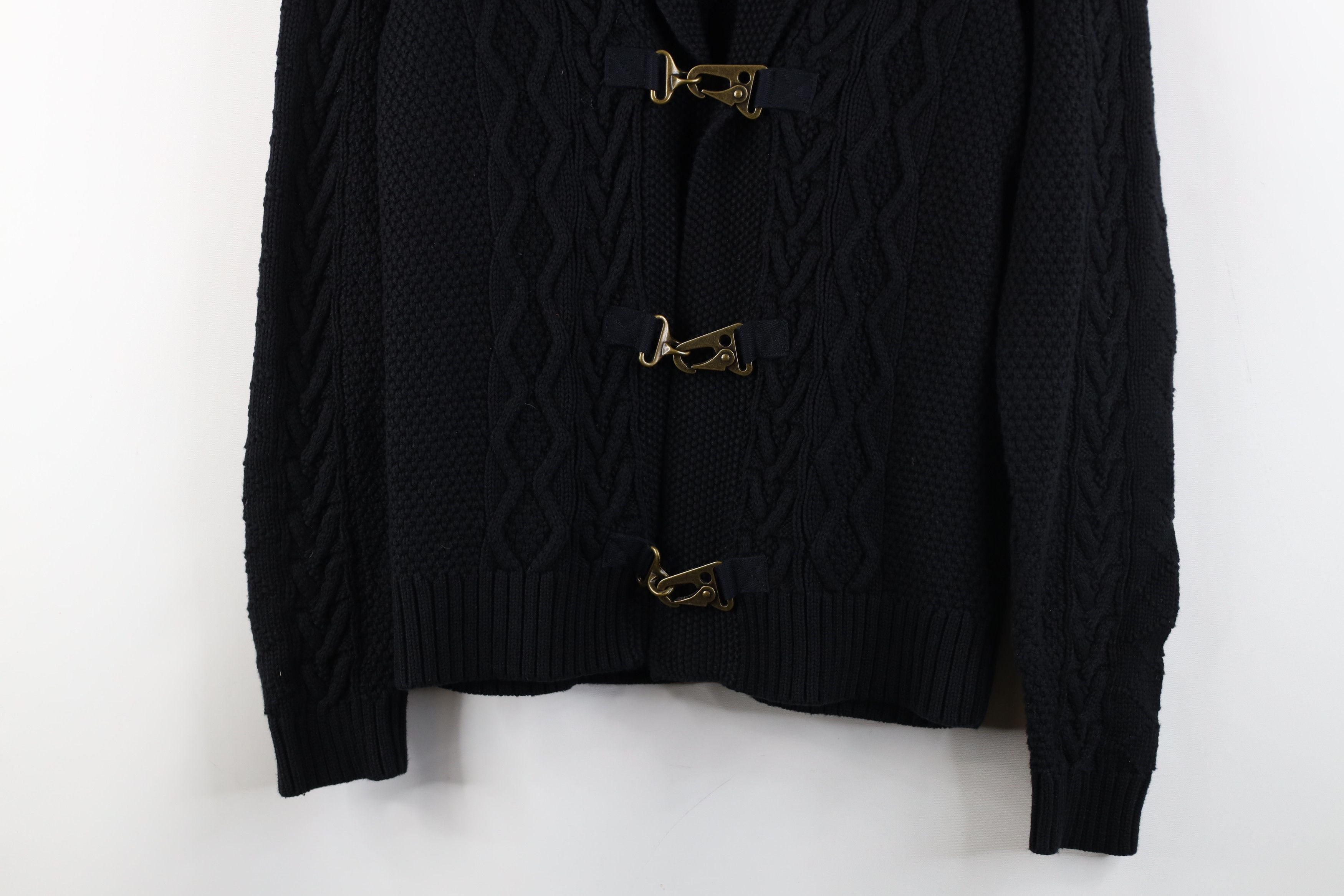 Ralph Lauren × Vintage Vintage 90s Ralph Lauren Cable Knit Cardigan Sweater Size L / US 10 / IT 46 - 3 Thumbnail