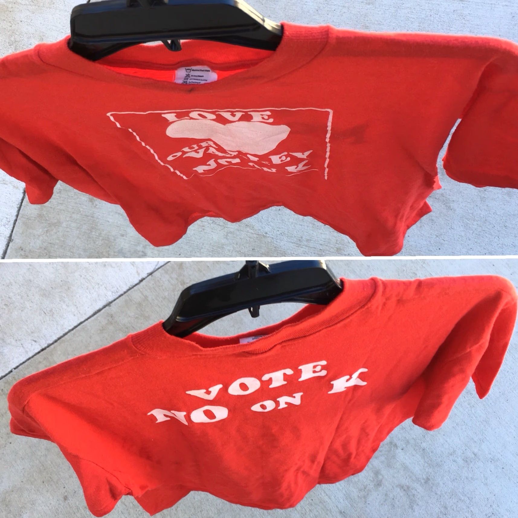 Vintage VINTAGE Love Our Valley Vote No On K T-Shirt Sport-T By Stedman Made In USA XL Men Red Graphic Tee USA XL Men Red Size US XL / EU 56 / 4 - 6 Thumbnail