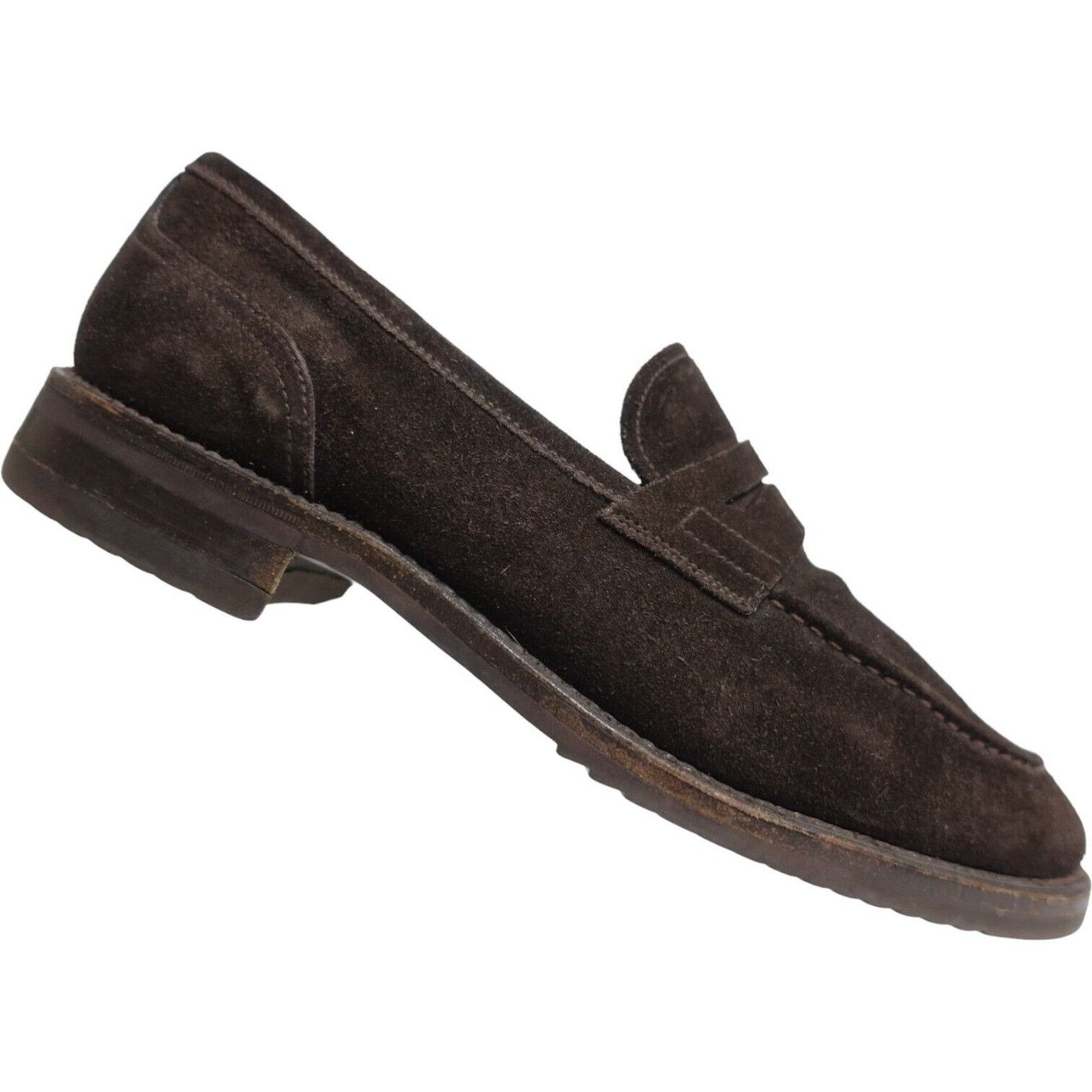 Gravati GRAVATI Men Penny Loafers Suede Rubber Brown Sz 11.5  display picture 1