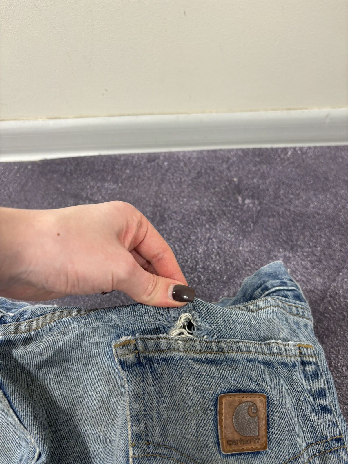 Carhartt Vintage Carhartt Traditional Fit Faded Work Hype Denim Jeans Size US 38 / EU 54 - 6 Thumbnail