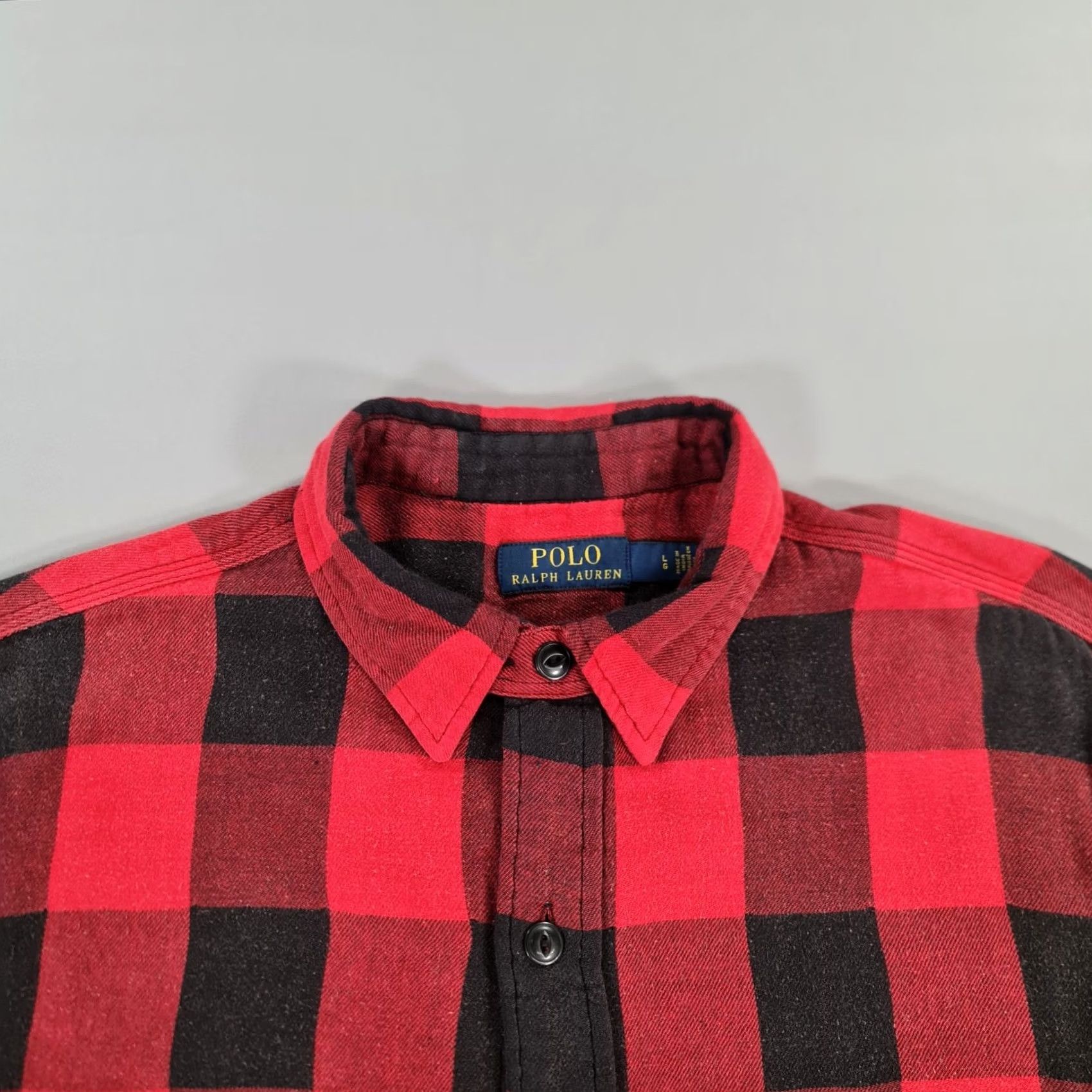 Polo Ralph Lauren Polo Ralph Lauren Mens Shirt Red Lar Tartan Plaid Buffalo Overshirt Flannel Size US L / EU 52-54 / 3 - 2 Thumbnail