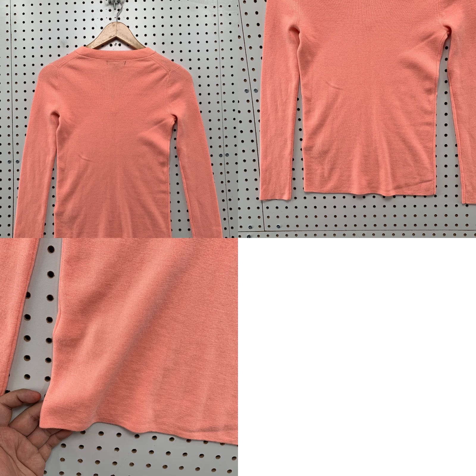 Banana Republic Banana Republic 100% Merino Wool Sweater Womens Small Pink V Neck Lightweight Pullover Sweater Size S / US 4 / IT 40 - 9 Thumbnail
