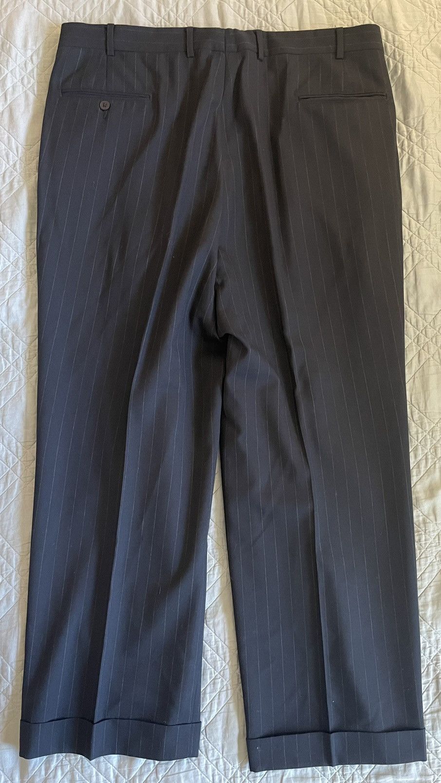Brooks Brothers Brooksease Pinstripe Wool Suit Size 44R - 16 Thumbnail