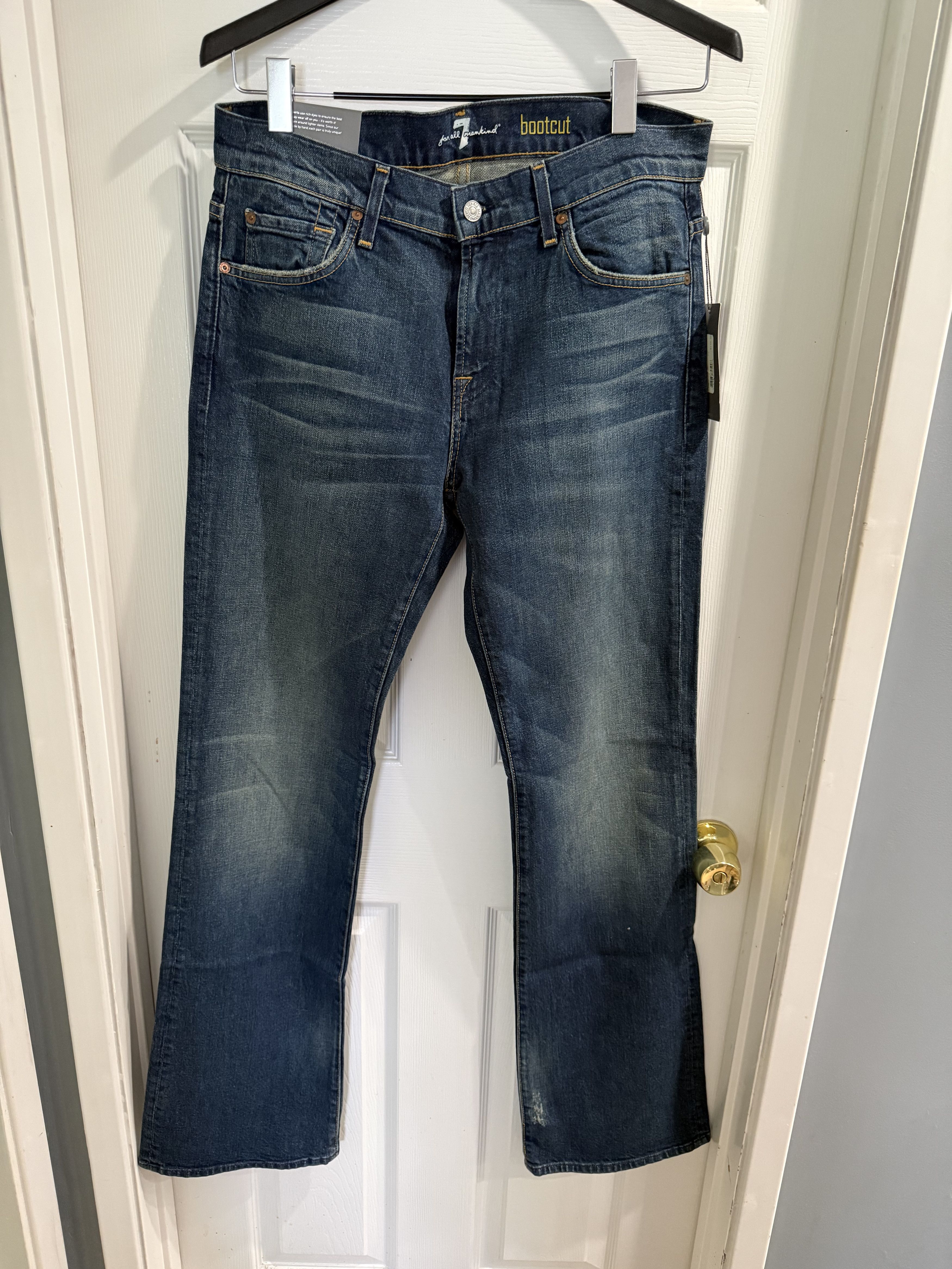 7 For All Mankind Bootcut A Pocket Jeans Size US 33 - 2 Thumbnail