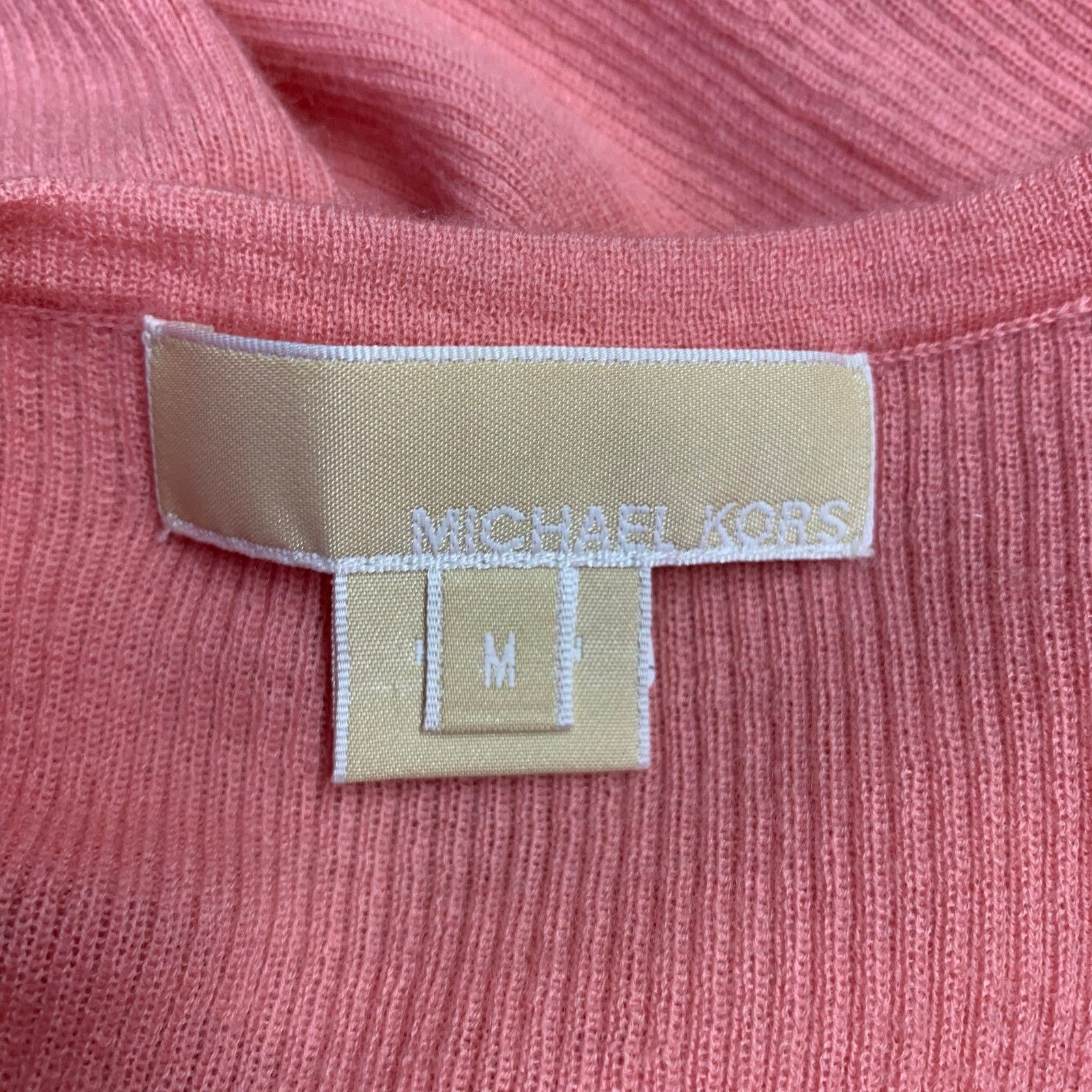 Michael Kors MICHAEL KORS Size M Pink Ribbed Tank Casual Top Size M / US 6-8 / IT 42-44 - 4 Thumbnail
