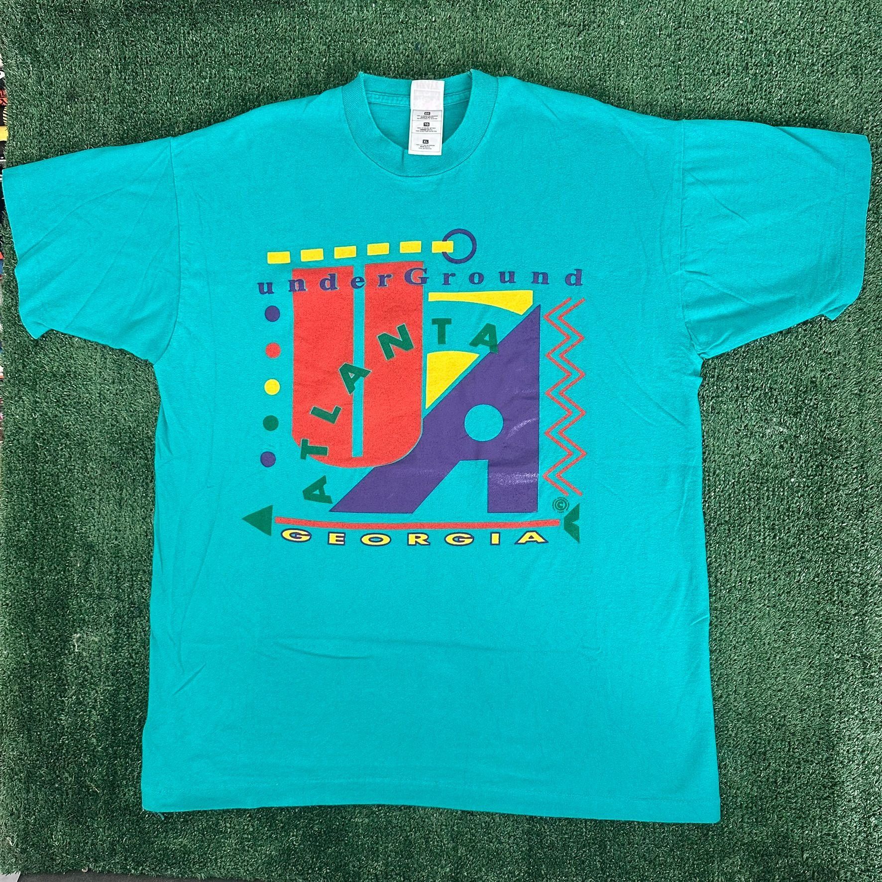 Fruit Of The Loom Vintage 90s Atlanta Underground T-Shirt Tourist Souvenir Tee Size US XL / EU 56 / 4 - 1 Thumbnail