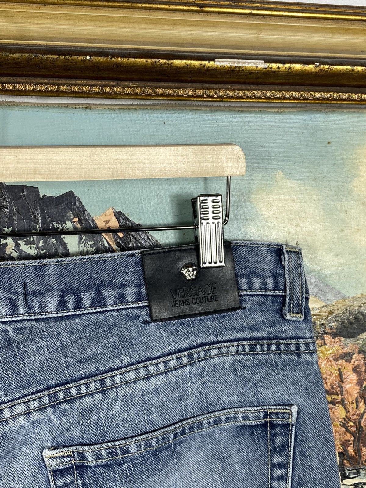 Versace Jeans Couture × Vintage Versace Jeans Couture Vintage Y2k Denim Jeans Trousers Pants Size US 40 / EU 56 - 11 Thumbnail