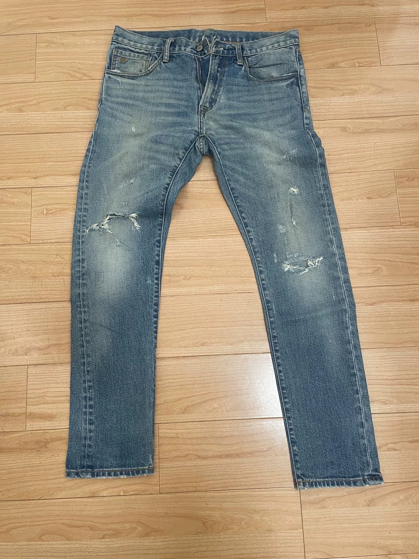 RRL Ralph Lauren RRL Distressed Denim Jeans Size 31 Size US 31 - 1 Thumbnail