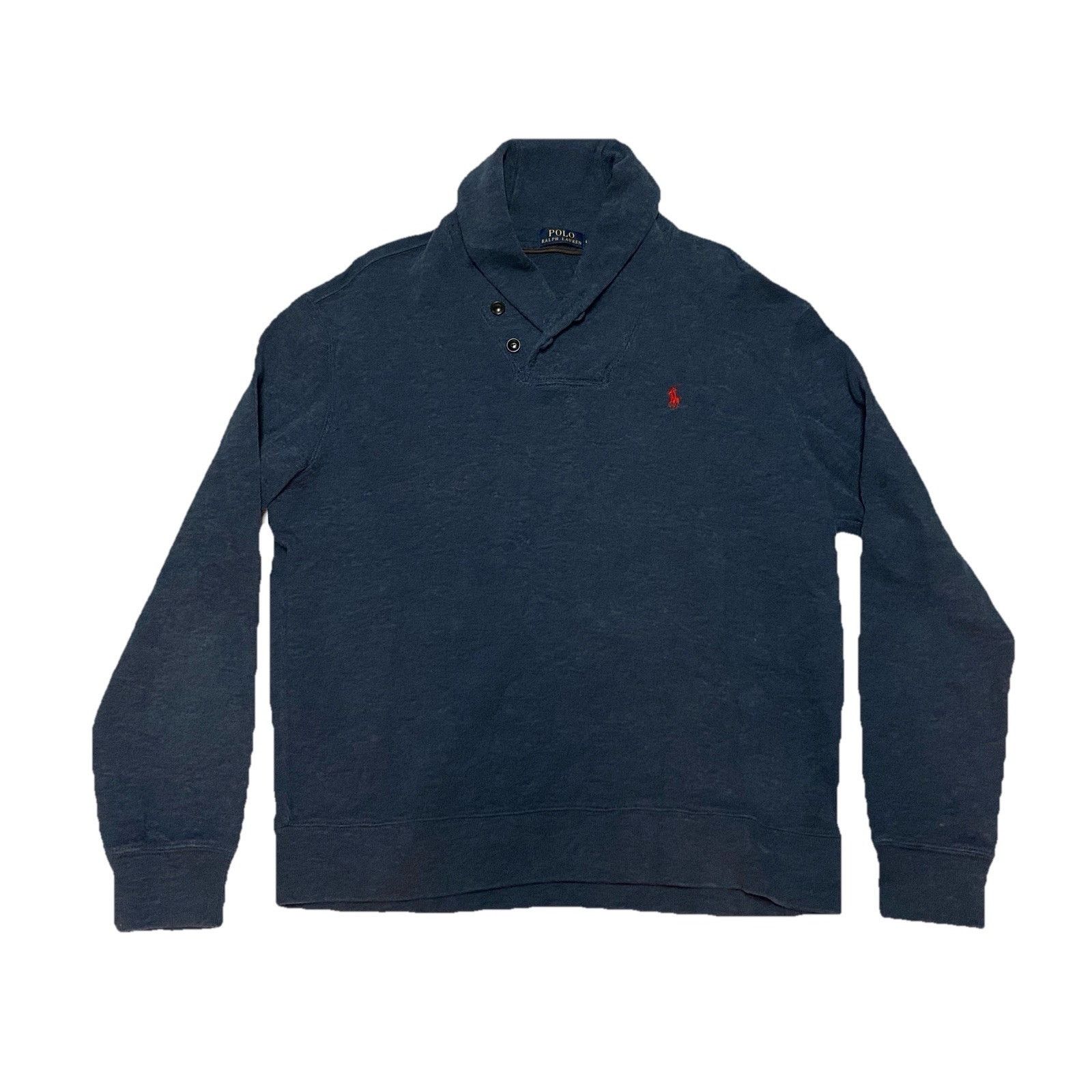 Ralph Lauren Ralph Lauren Mens Large Blue Pony Shawl Collar Sweater Size US L / EU 52-54 / 3 - 1 Thumbnail