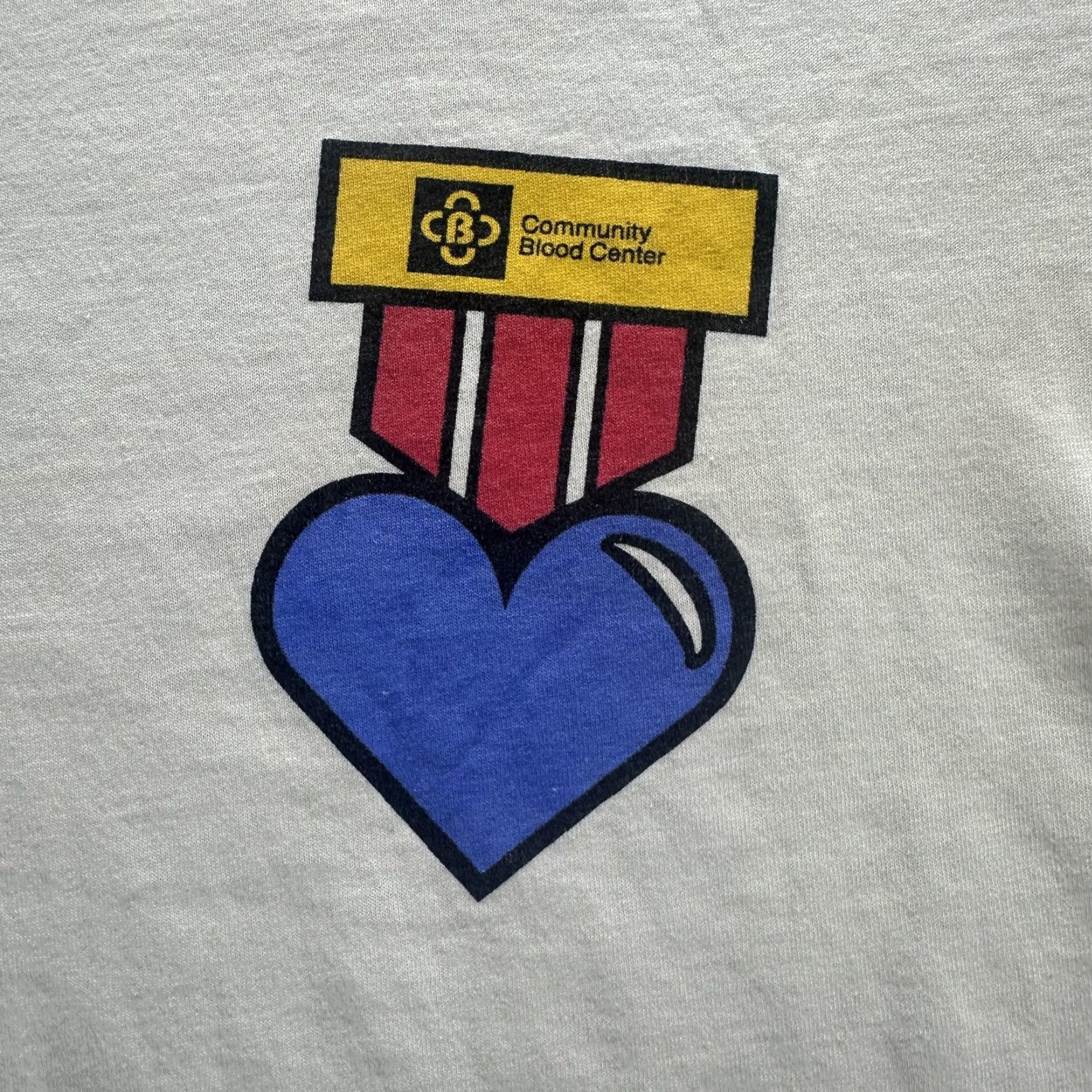 Jerzees VINTAGE Jerzees Community Blood Center Graphic T-Shirt Mens XL Off-White 90s Promo Medical Size US XL / EU 56 / 4 - 3 Thumbnail