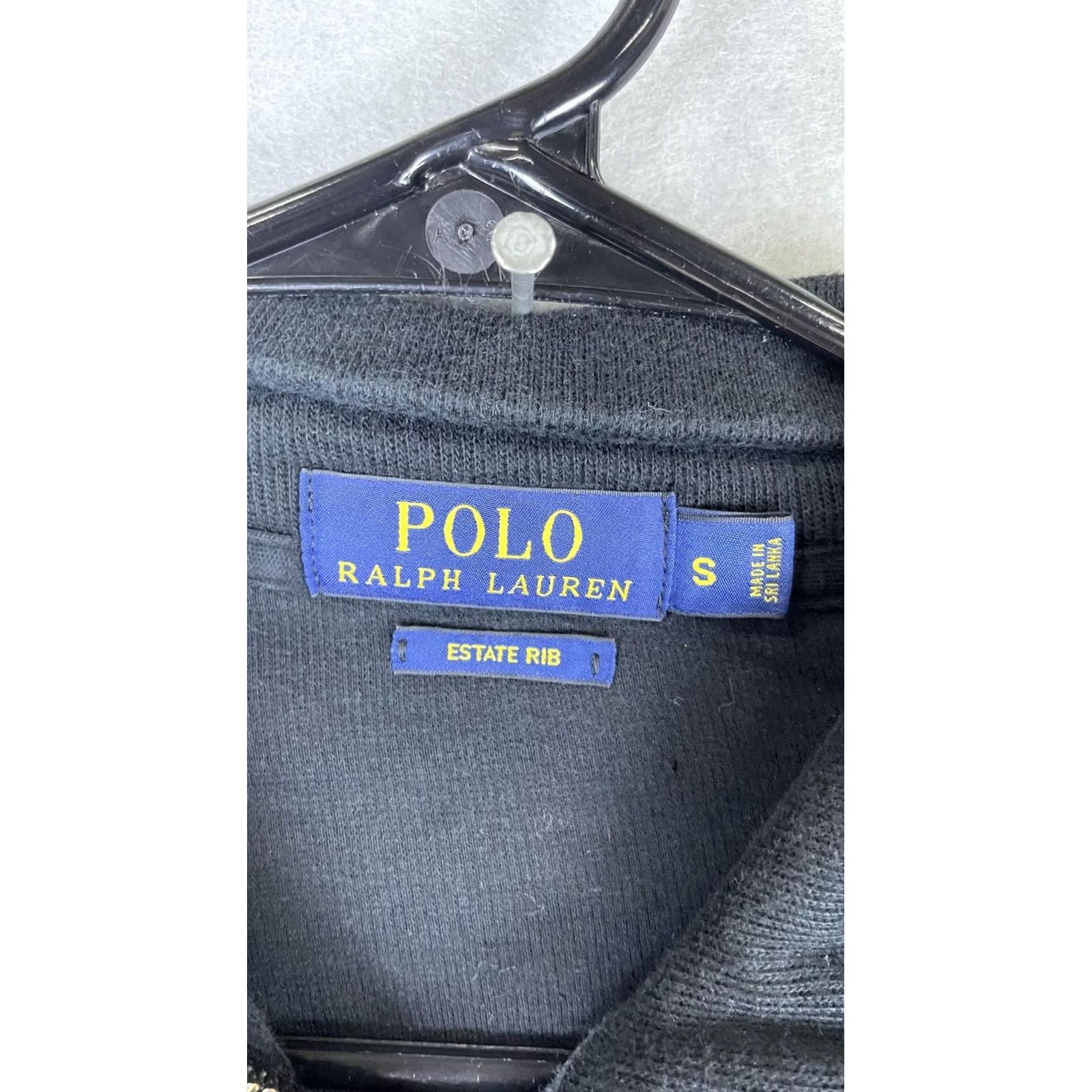 Polo Ralph Lauren Polo Ralph Lauren Mens Small Black Sweatshirt Estate Rib Full Zip Pony Logo Size US S / EU 44-46 / 1 - 3 Thumbnail