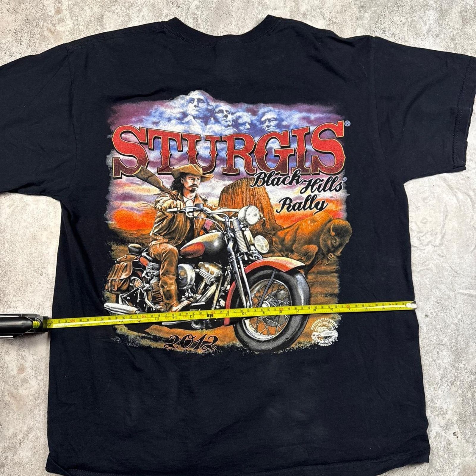Fruit Of The Loom Black Sturgis Biker T-Shirt – Size Large Size US L / EU 52-54 / 3 - 6 Thumbnail