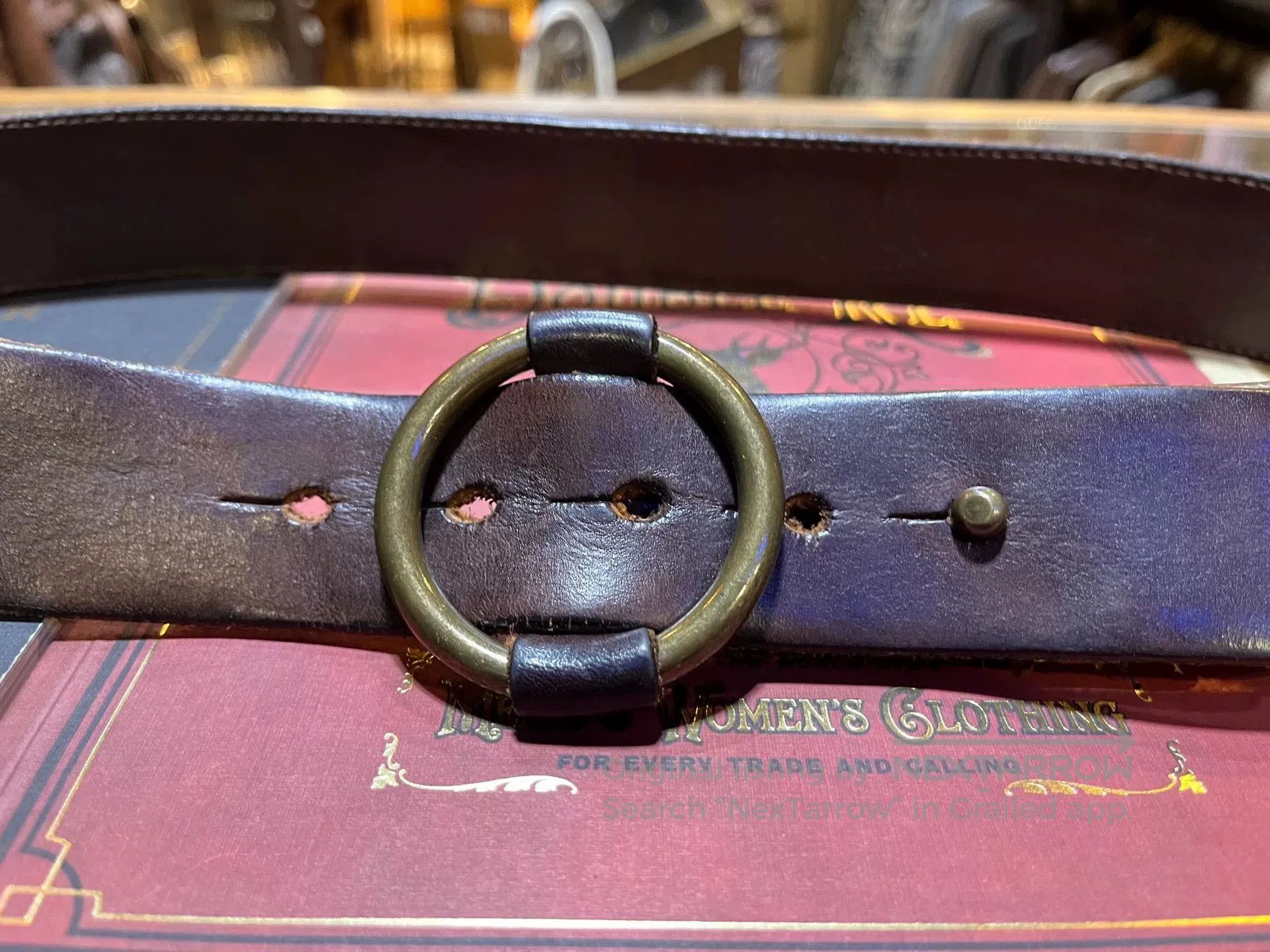 RRL Ralph Lauren vintage rrl leather belt by ralph lauren. Size ONE SIZE - 3 Thumbnail
