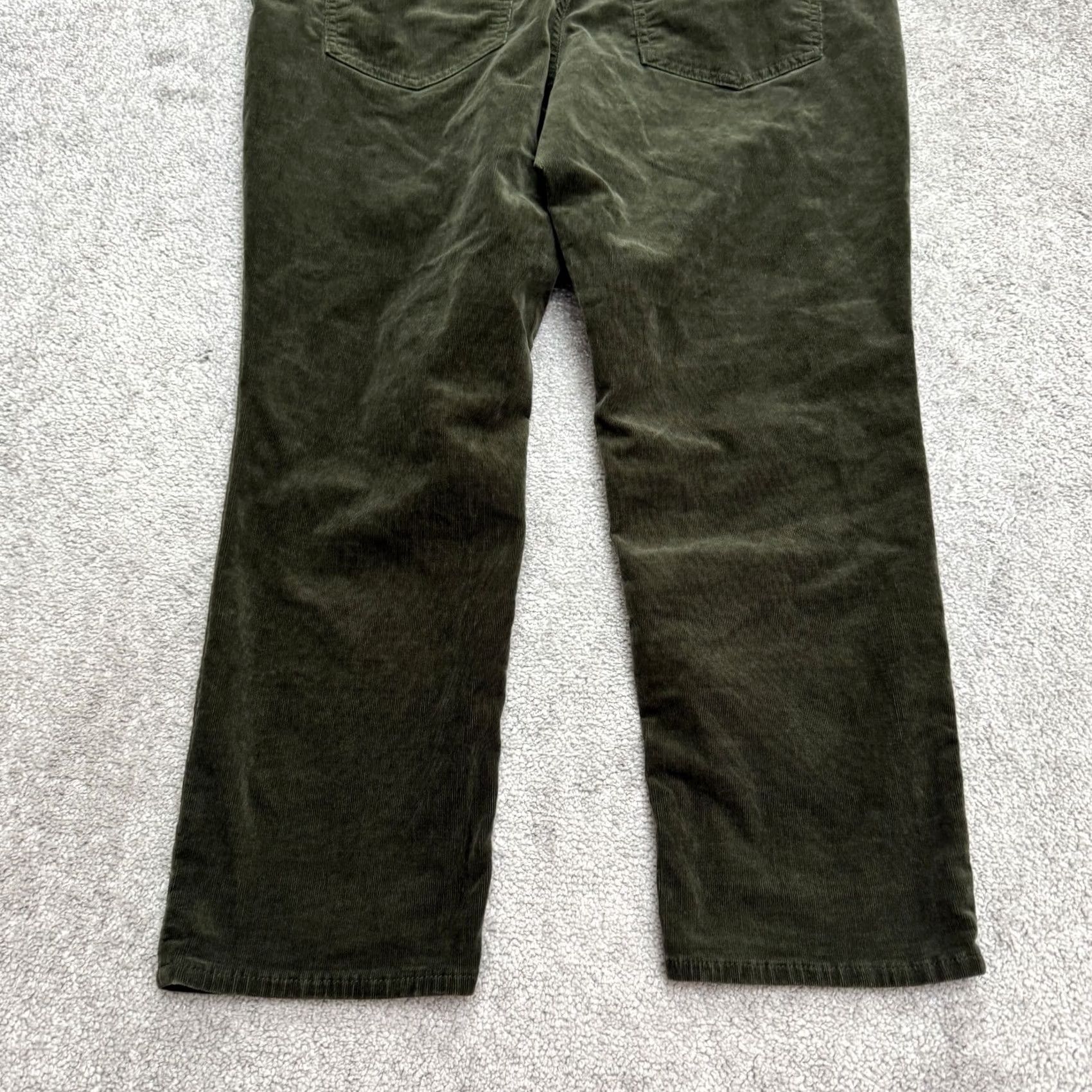 Vintage KUT From The Kloth Womens Green Straight Leg Slim Fit Corduroy Ankle Pants 14P Size 36" / US 14 / IT 50 - 4 Thumbnail