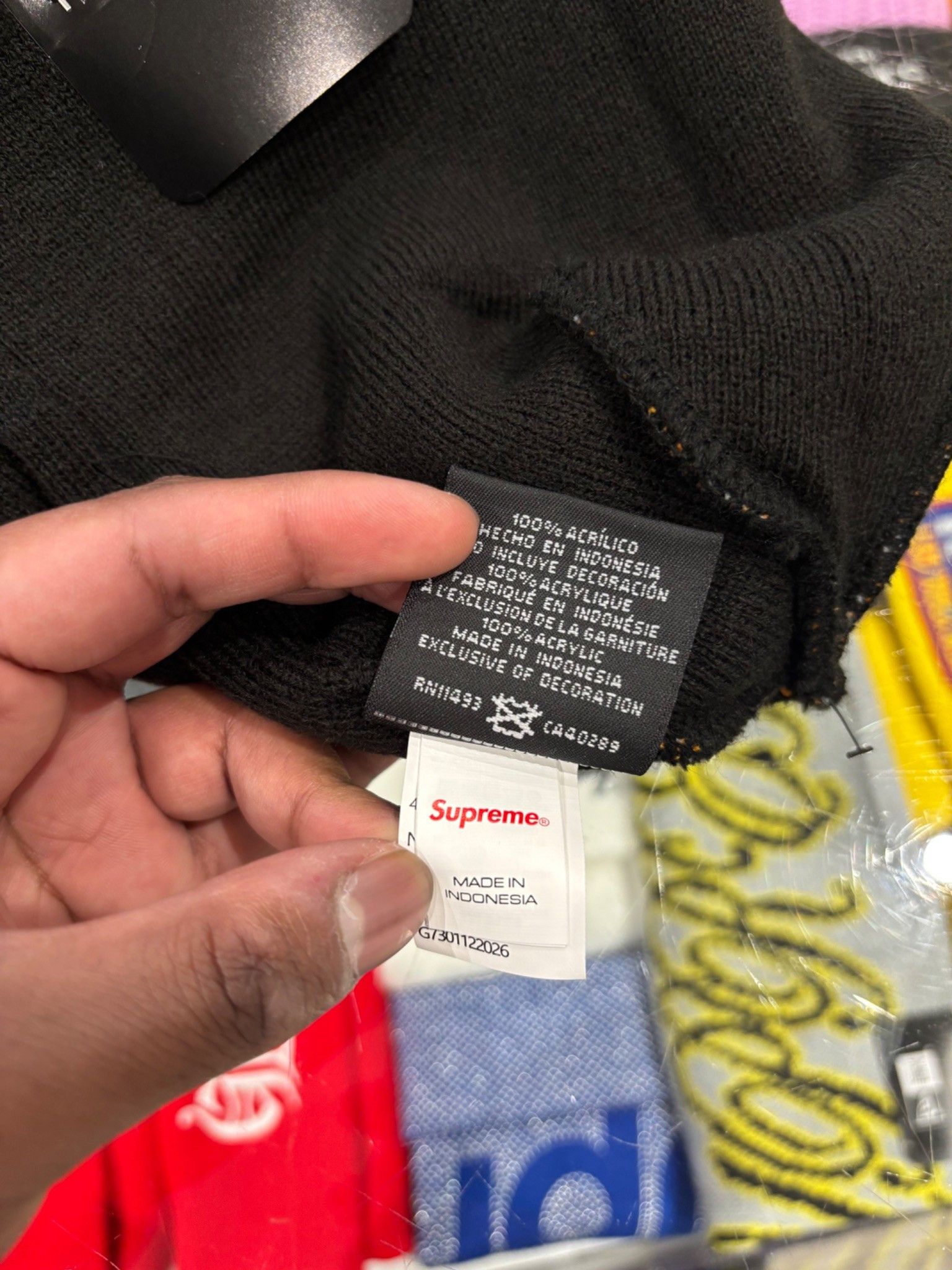 Supreme Supreme New Era Stars Beanie Black Size ONE SIZE - 5 Thumbnail