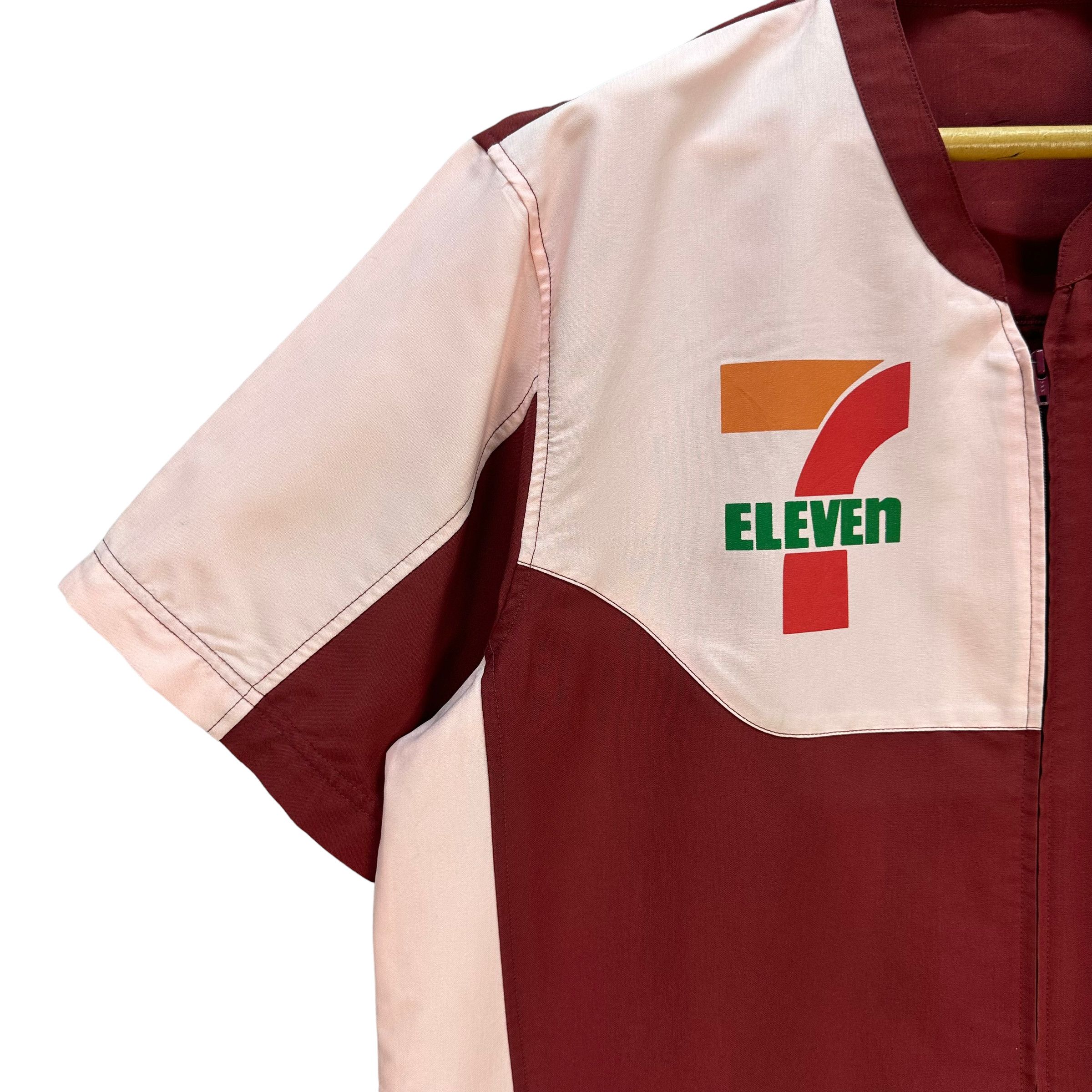 Vintage 7 ELEVEN MAROON SHORT SLEEVE UNIFORM JACKET #7548-152 Size US XL / EU 56 / 4 - 4 Thumbnail