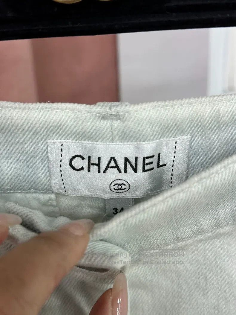 Chanel Chanel Light blue jeans and trousers Size 42" / US 20 - 3 Thumbnail