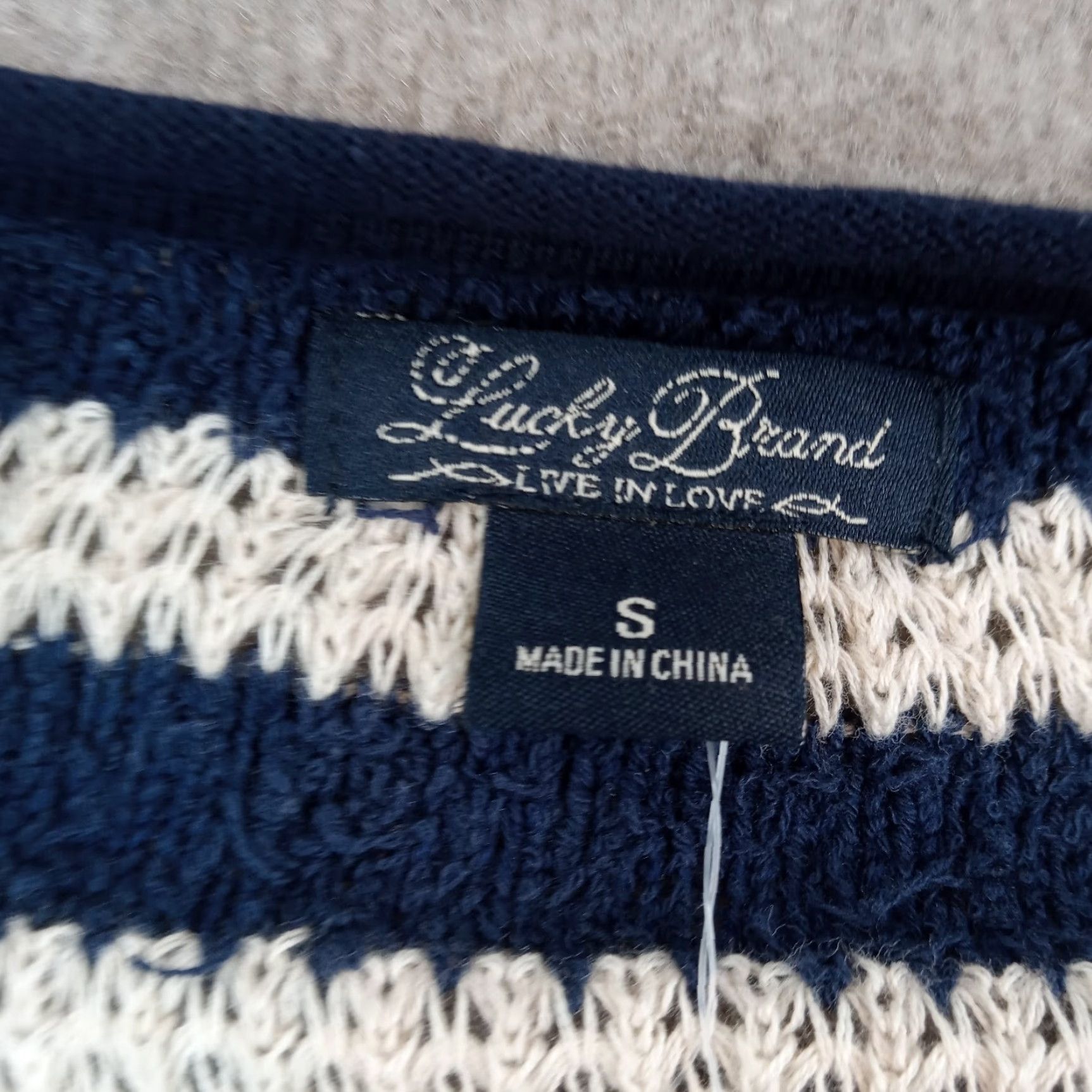 Lucky Brand Lucky Brand Blue Striped Open Front Cardigan Sweater Womens Small Size S / US 4 / IT 40 - 5 Thumbnail