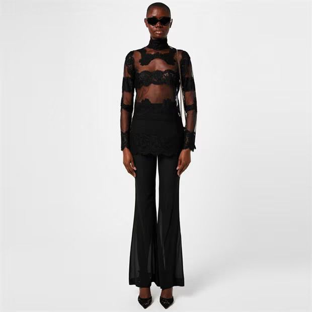 Dolce & Gabbana o1g2r1mq1024 Flared Trousers in Black Size 31" - 6 Thumbnail