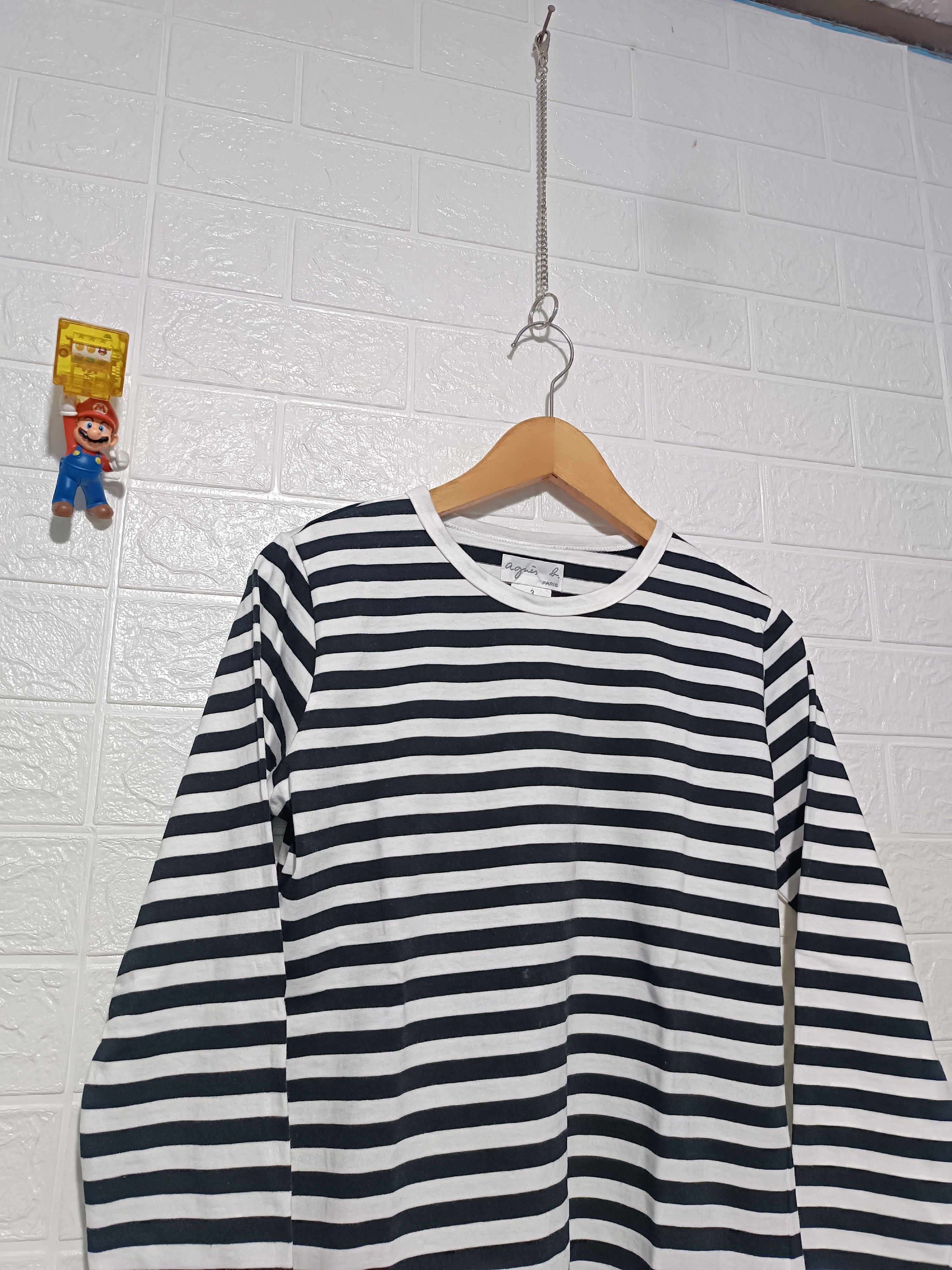 agnes b. Agnes B Paris Stripes Long Sleeve T-shirt Size US M / EU 48-50 / 2 - 2 Thumbnail