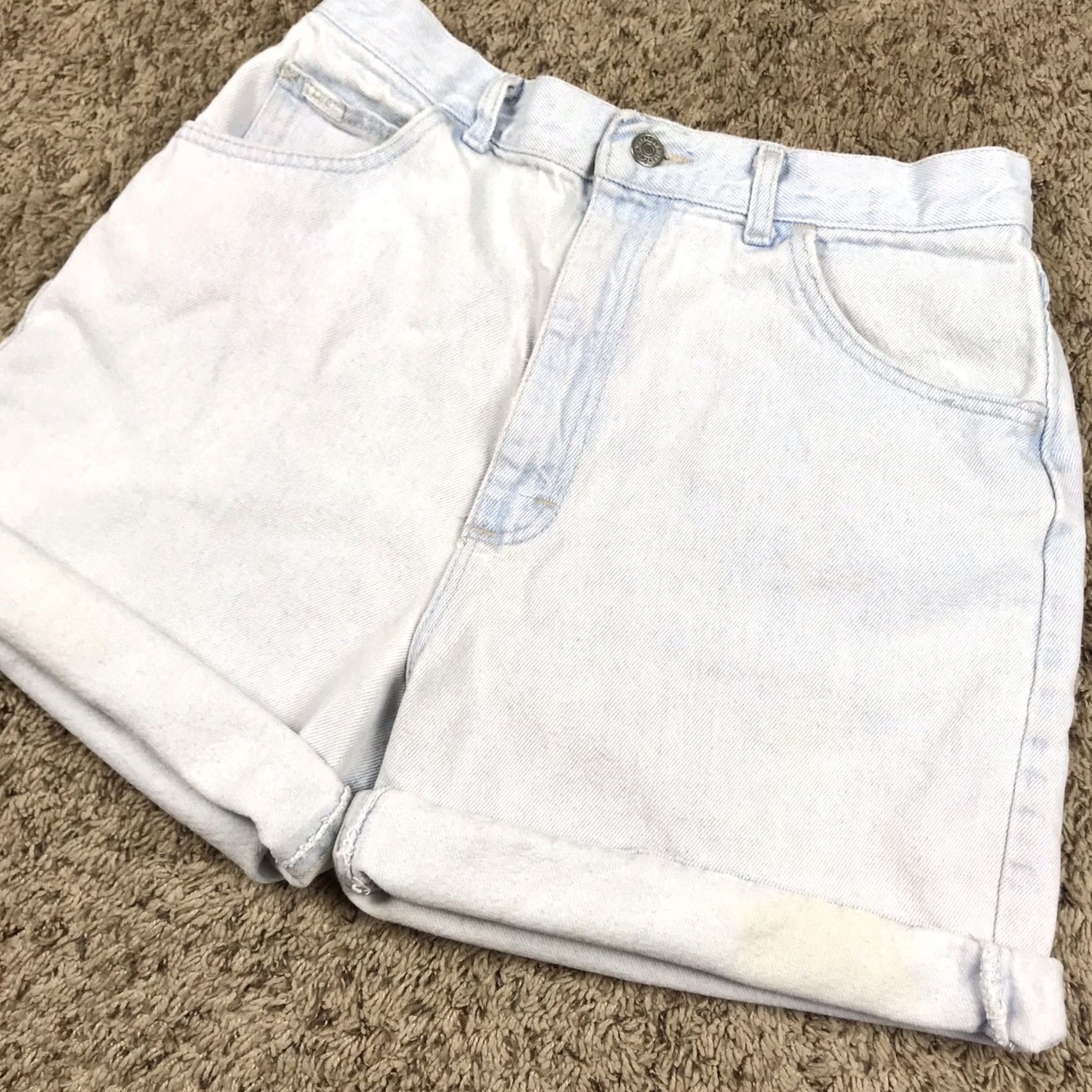 Lee VINTAGE Lees Denim High Rise Jean Shorts Sz 14 P Womens 31” Waist Mom Shorts Blue 90s Mens Womens Jeans Shorts Pocket Design Vintage Denim 5-Pocket Size 36" / US 14 / IT 50 - 5 Thumbnail