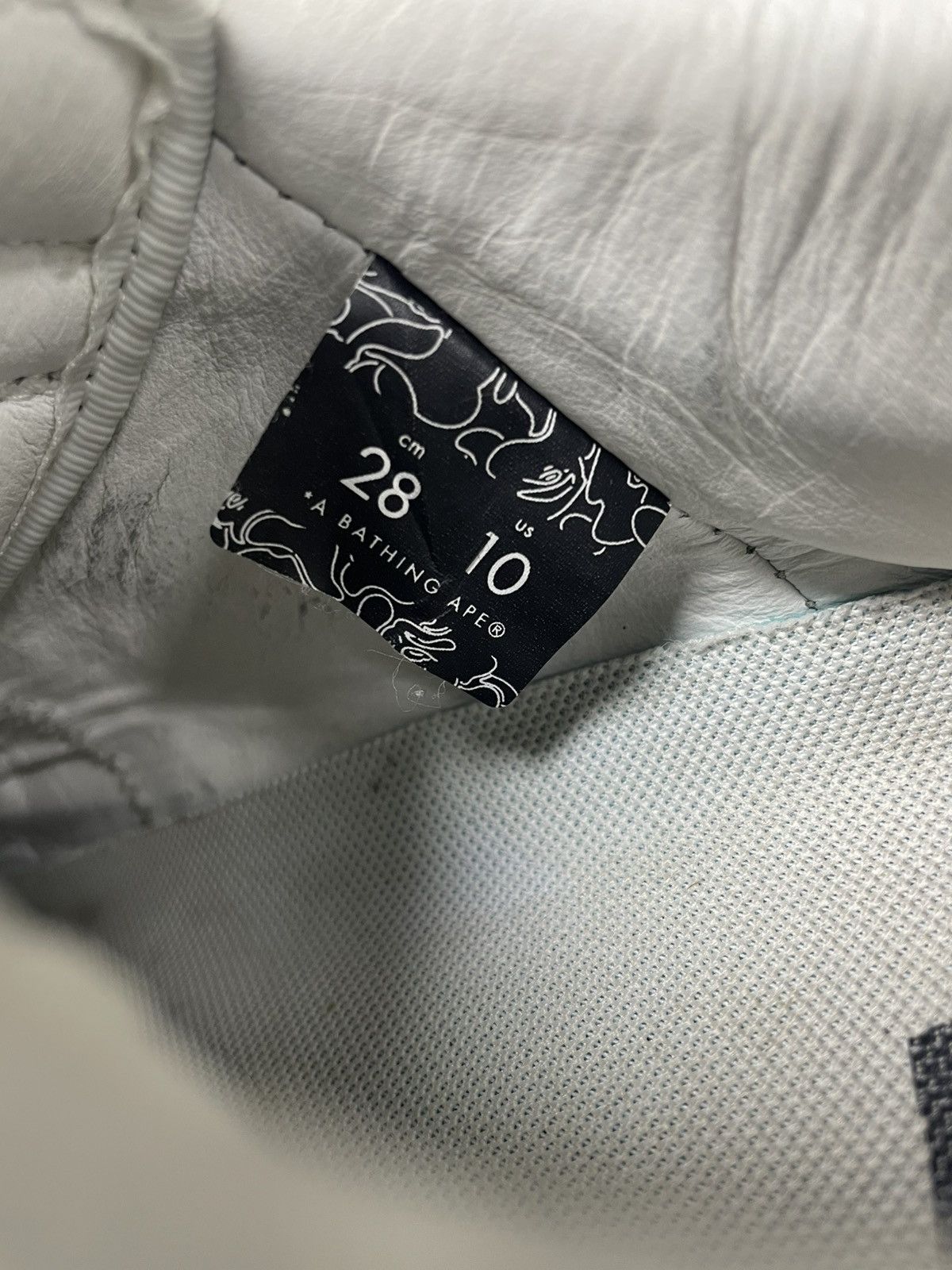 Bape 10-Bapesta White/Grey Camo Leather Size US 10 / EU 43 - 9 Thumbnail