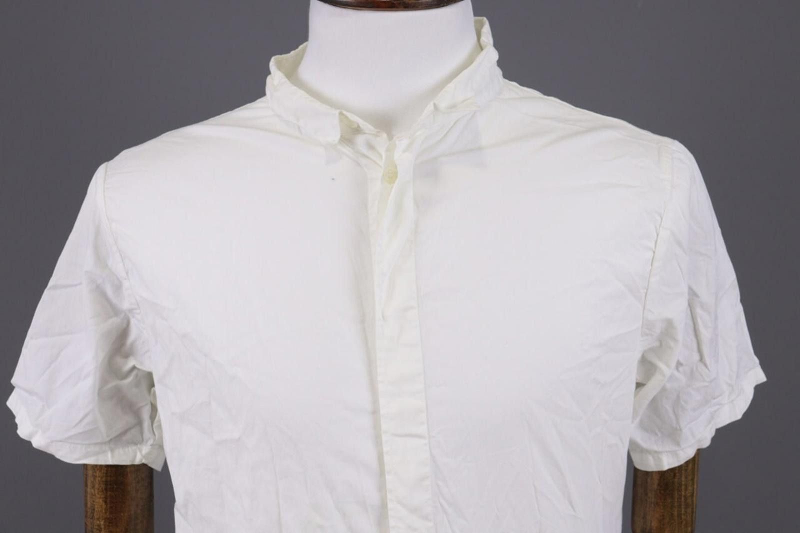 Thom Krom Thom Krom White Short Sleeve Button Down Shirt Size M Size US M / EU 48-50 / 2 - 4 Thumbnail