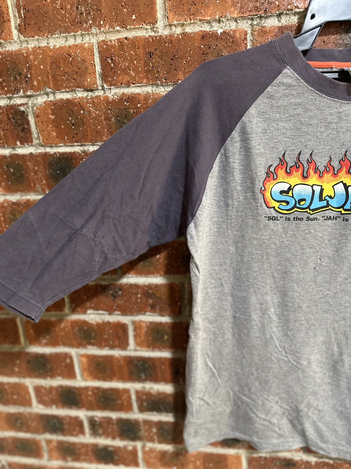 Other Vintage SolJah Flame Logo 3Quater Faded Tee Size US M / EU 48-50 / 2 - 8 Thumbnail