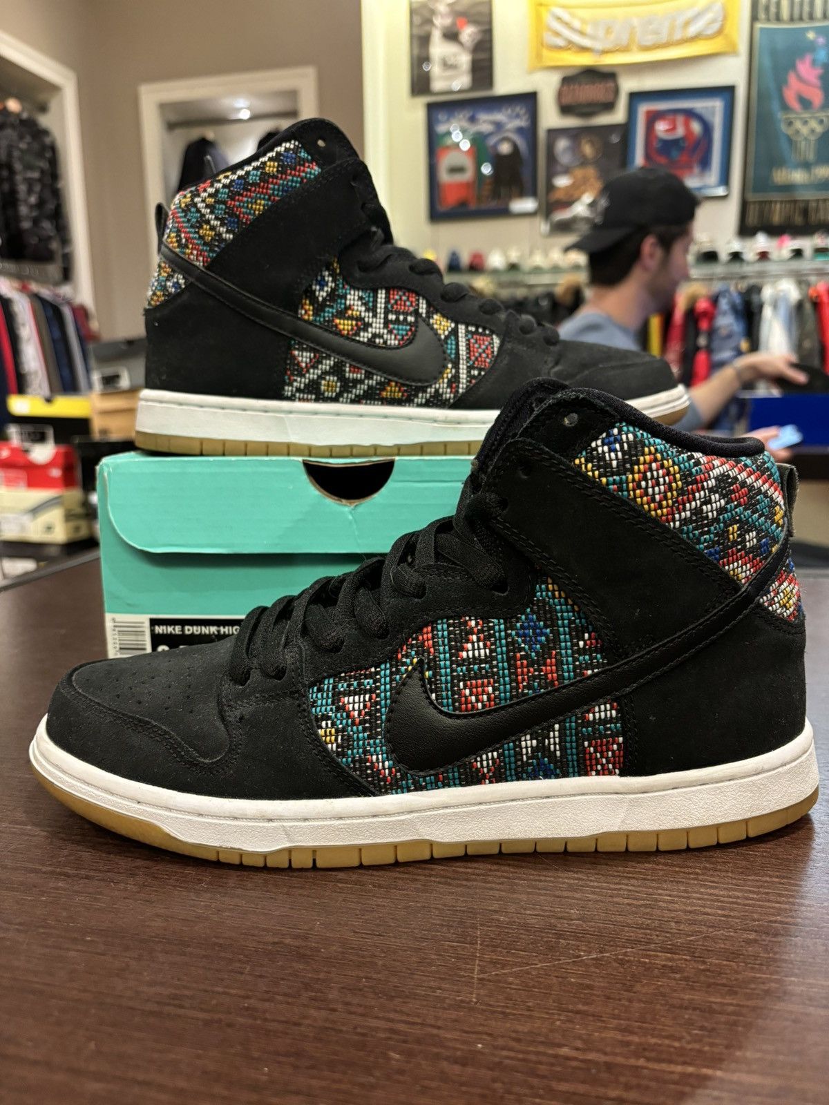 Nike sb dunk high premium aztec geometry hotsell