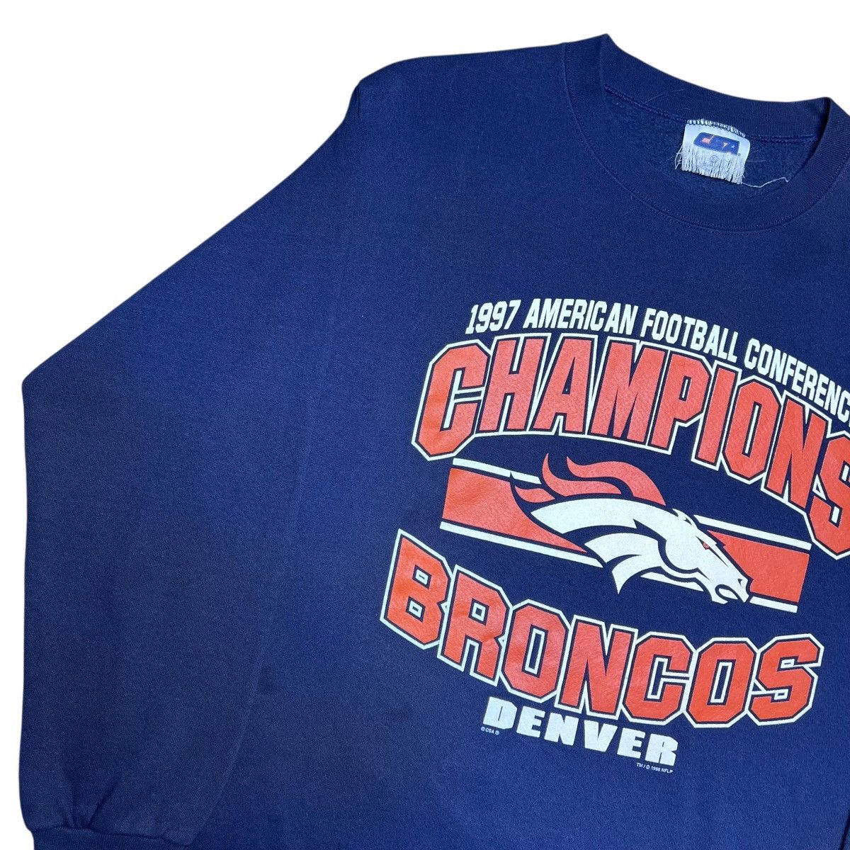NFL Vintage 1997 NFL Denver Broncos AFC Champions Sweatshirt Size US XL / EU 56 / 4 - 16 Thumbnail