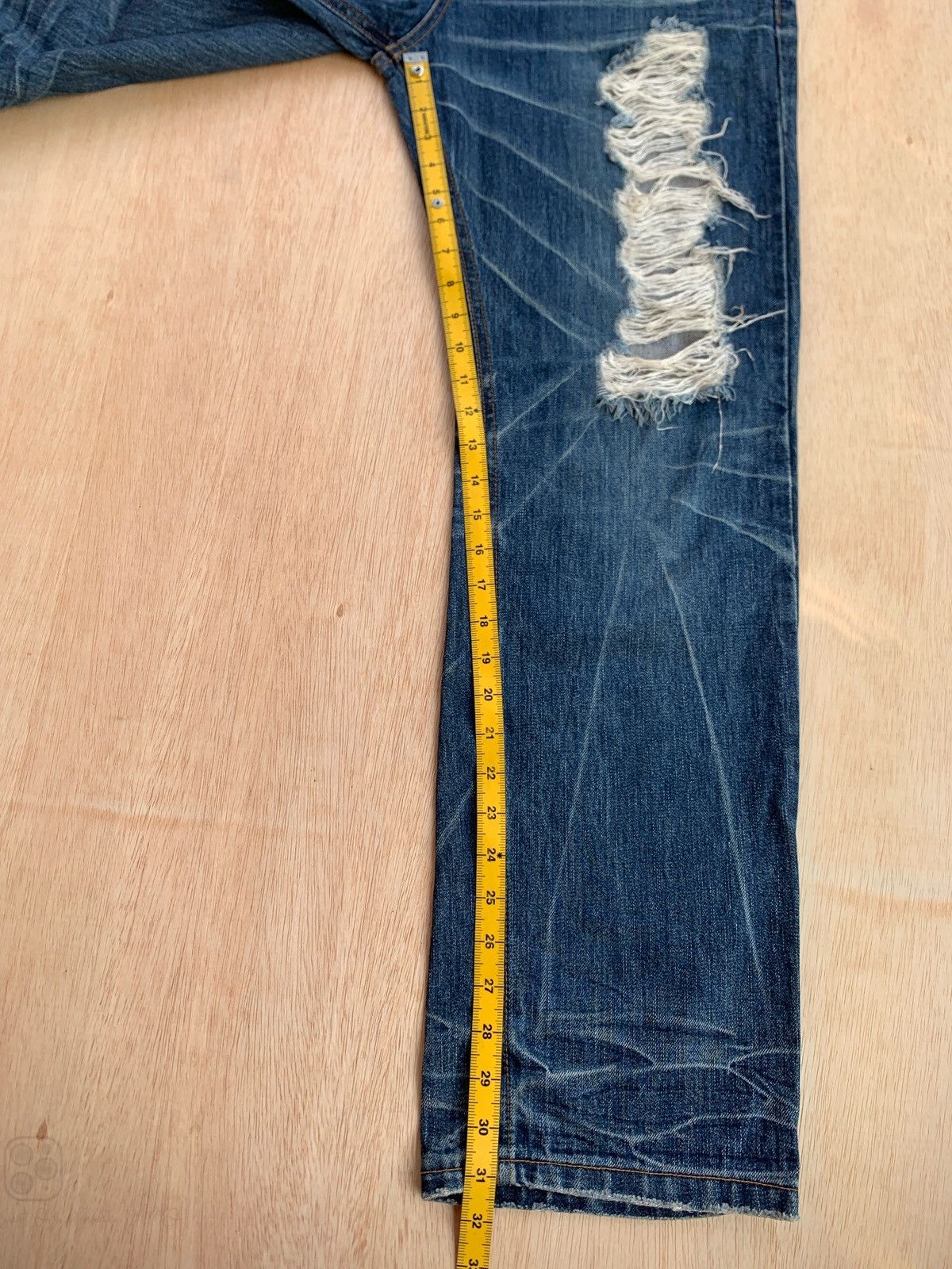 Hysteric Glamour × If Six Was Nine × Japanese Brand Distressed Denim Yaponskii Ifsixwasnine Style Jeans Size US 32 / EU 48 - 10 Thumbnail