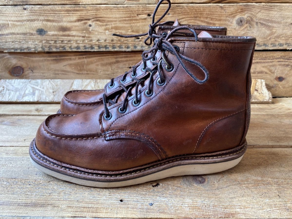 Red Wing Redwing moc-toe style 1907 brown leather boots US8.5 uk7.5 Size US 8.5 / EU 41-42 - 4 Thumbnail