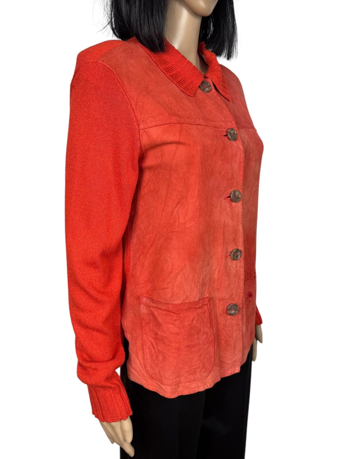 Burberry Burberry Leather Jacket Linen-Viscose Button Up size 42 Size M / US 6-8 / IT 42-44 - 3 Thumbnail