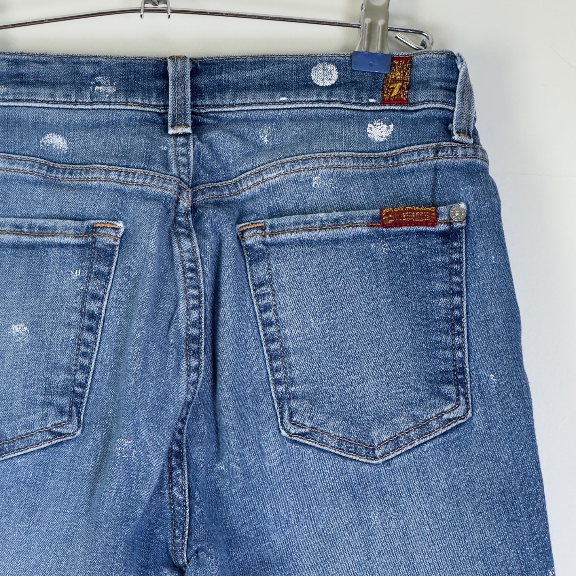 7 For All Mankind 7 for all Mankind The High Waist Ankle Skinny Jean Polka Dot Size 28" / US 6 / IT 42 - 9 Thumbnail