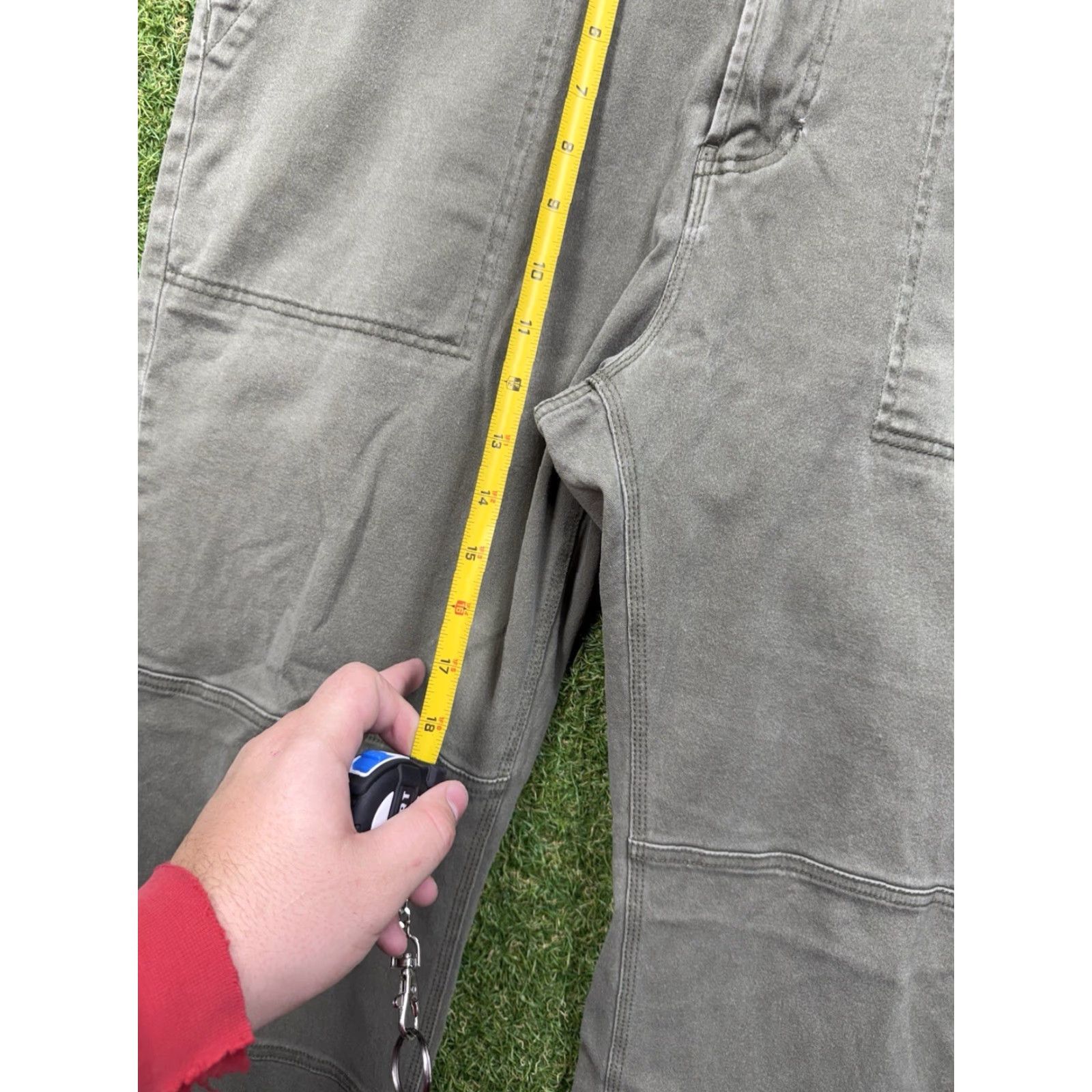 Frye FRYE Pants Mens 36x32 Double Knee Khaki Canvas Straight Leg Mid-Rise Workwear Size US 36 / EU 52 - 6 Thumbnail