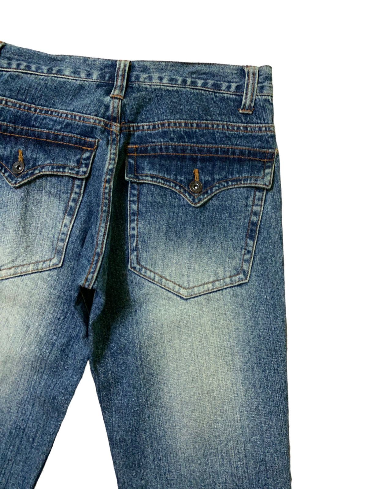 Hysteric Glamour × Japanese Brand × Vintage Flared Barcedos Exchange Spiral Cut Bootcut Denim Jeans Size US 28 / EU 44 - 11 Thumbnail