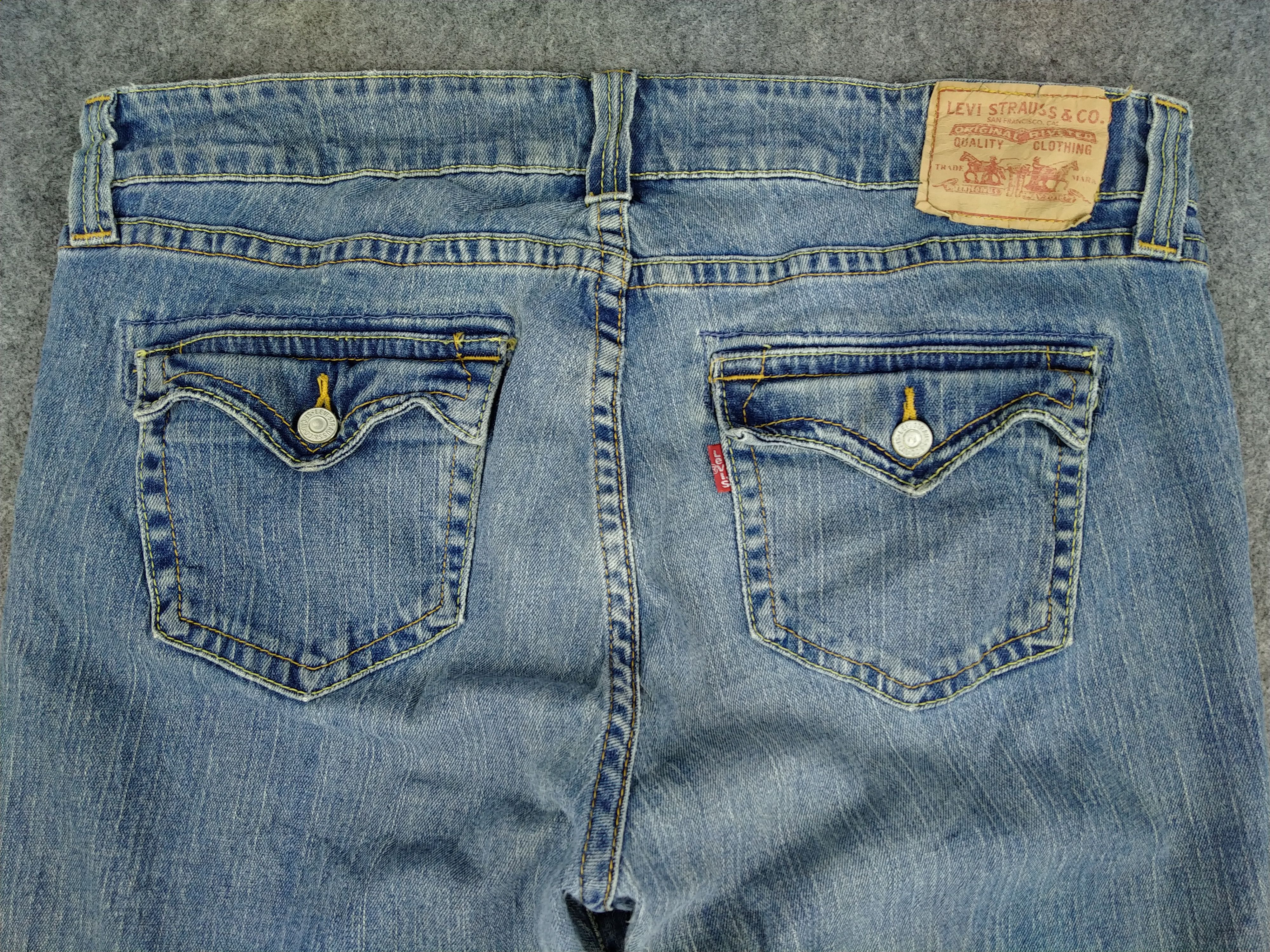 Vintage Blue Vintage Levi's 542 Low Flare Denim 39x31.5 -JN482 Size US 39 - 4 Thumbnail