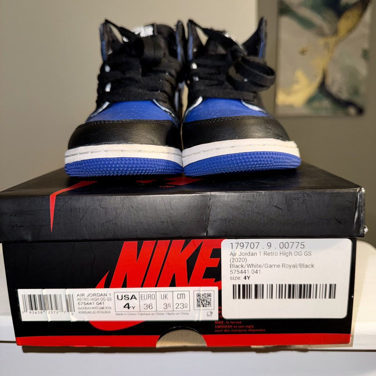 Nike Jordan 1 Retro High - Royal Toe Size US 6 / EU 39 - 7 Thumbnail