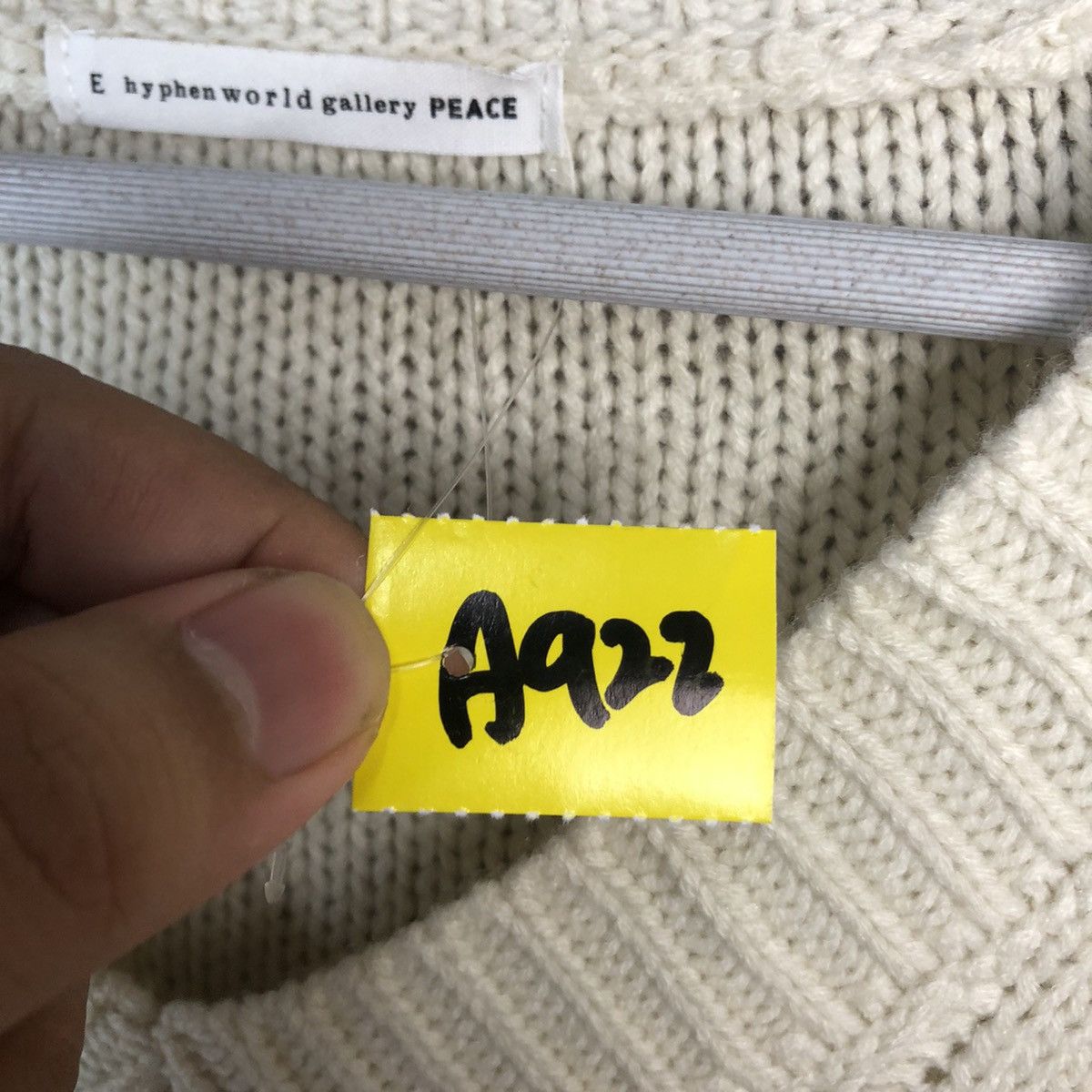 Homespun Knitwear × Japanese Brand Hypen Worl Gallery White Knitwear #A922 Size M / US 6-8 / IT 42-44 - 10 Thumbnail
