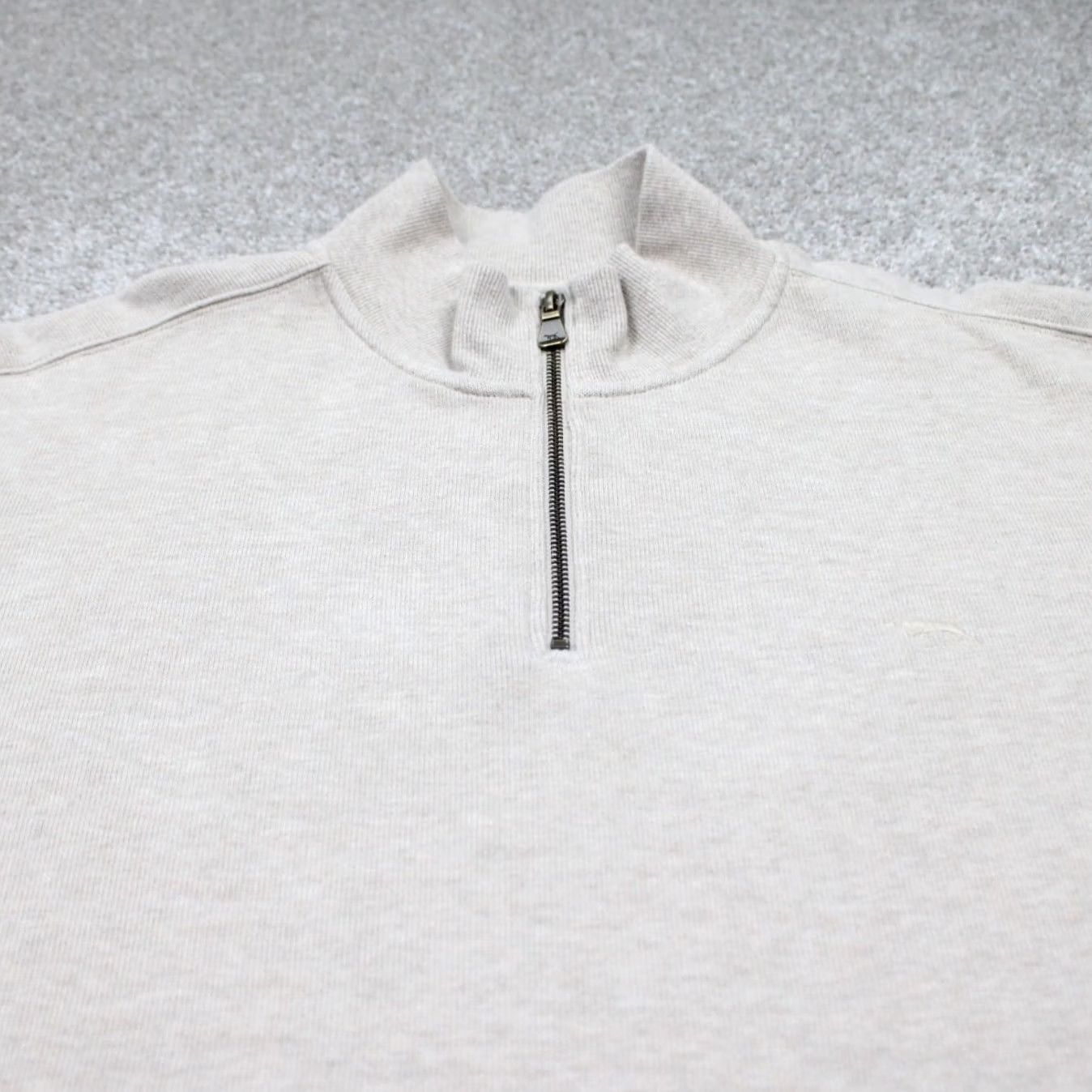 Rodd & Gunn Rodd & Gunn Sweatshirt Mens 3XL Beige 1/4 Zip L/S Pullover Knit Cotton Mock Neck Long Sleeve Solid Logo Zipper Vintage No Size US XXL / EU 58 / 5 - 4 Thumbnail
