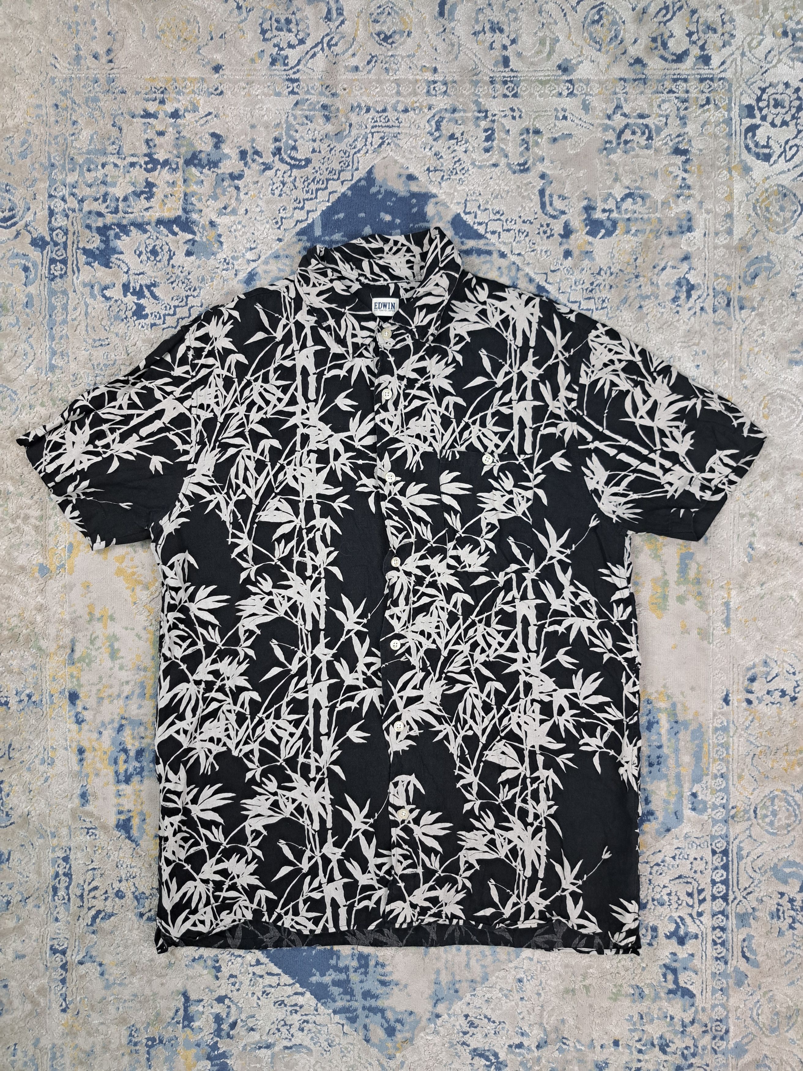 Edwin Edwin Short Sleeve Button Up Linen Shirt Summer Archive Size US L / EU 52-54 / 3 - 1 Thumbnail