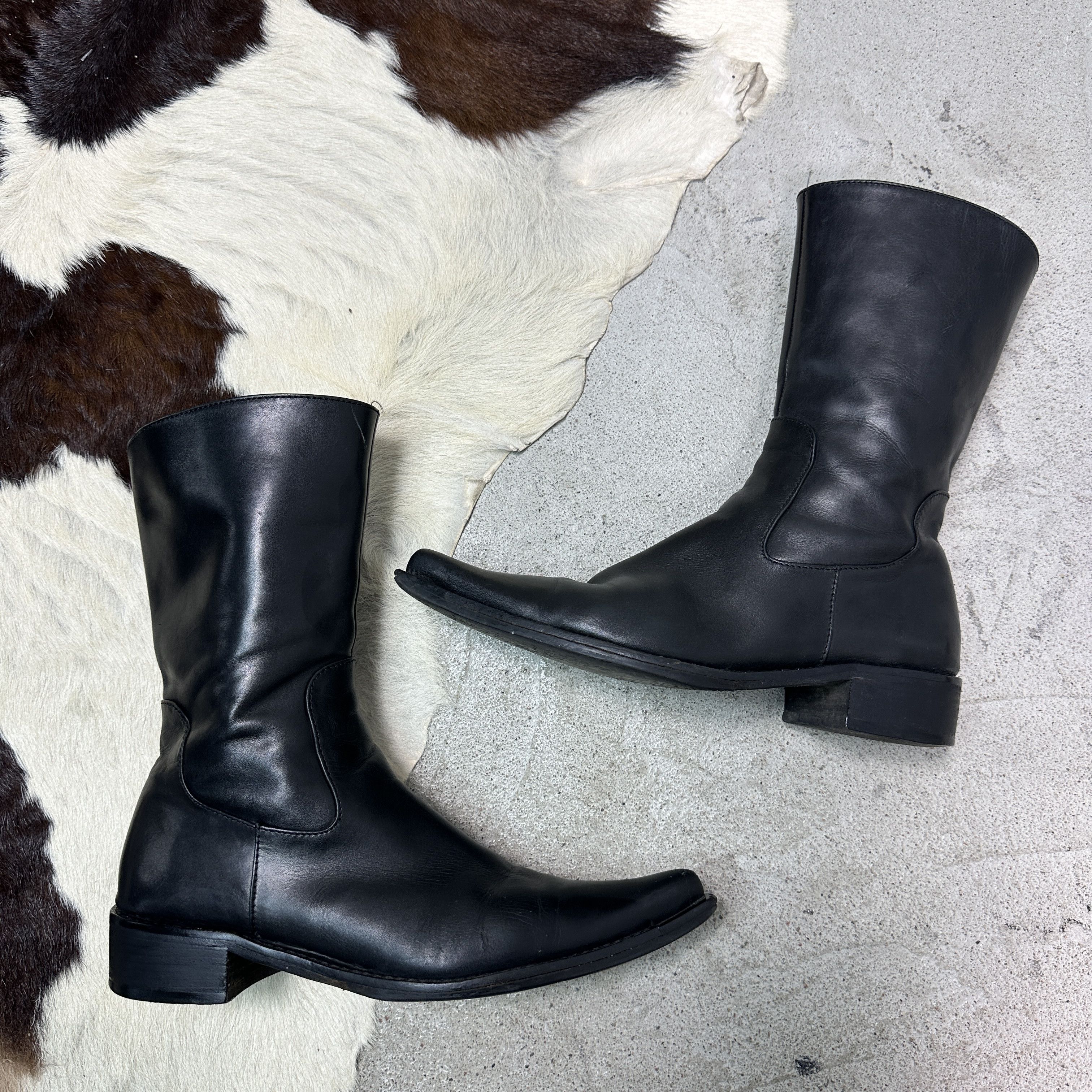 Pollini Vintage Grunge Leather Studio Pollini Boots Y2K Size US 8 / IT 38 - 7 Thumbnail