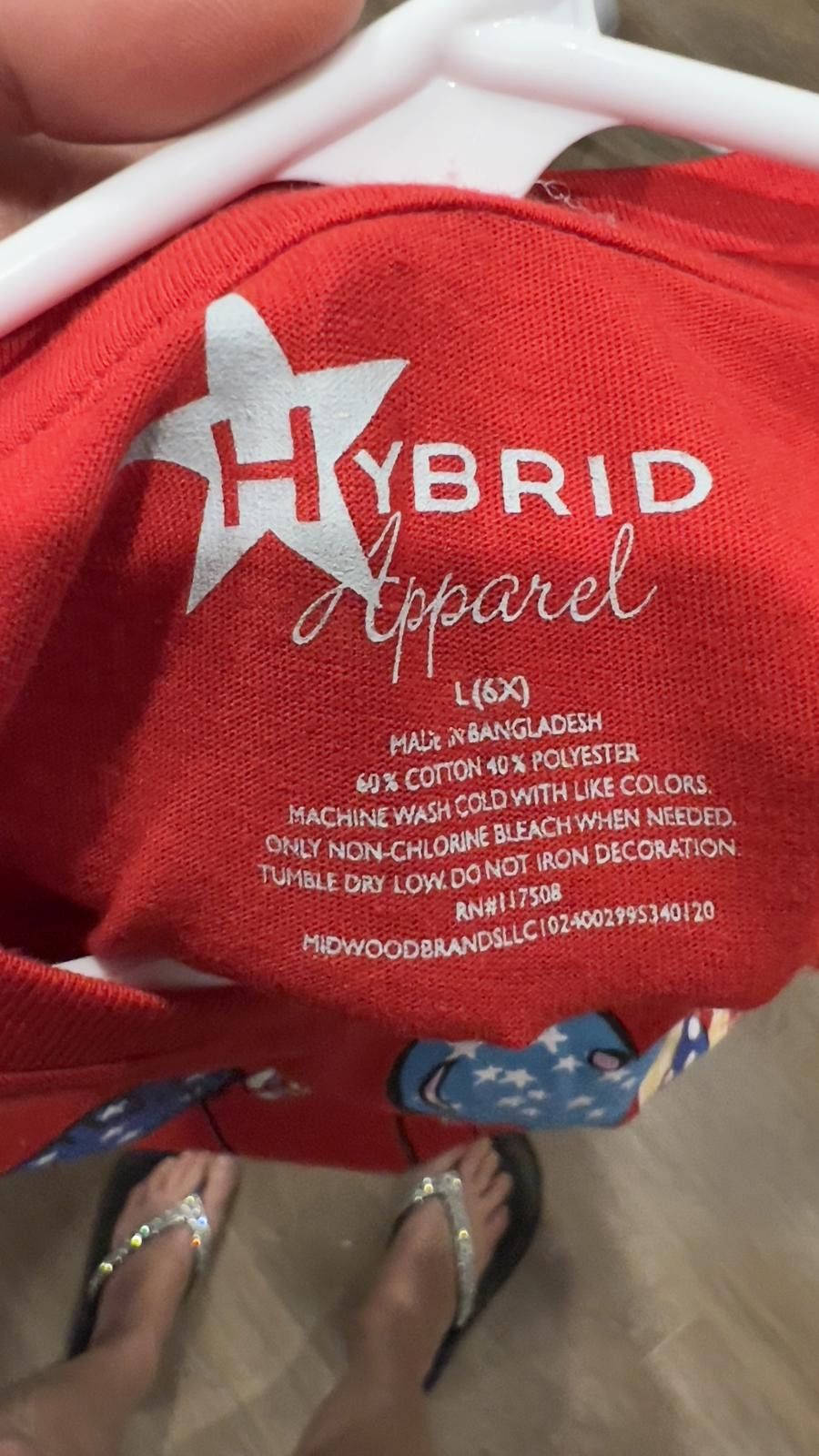 Other Hybrid Apparel Kids' Red Graphic Tee with Dog Design Size L / US 10 / IT 46 - 3 Thumbnail