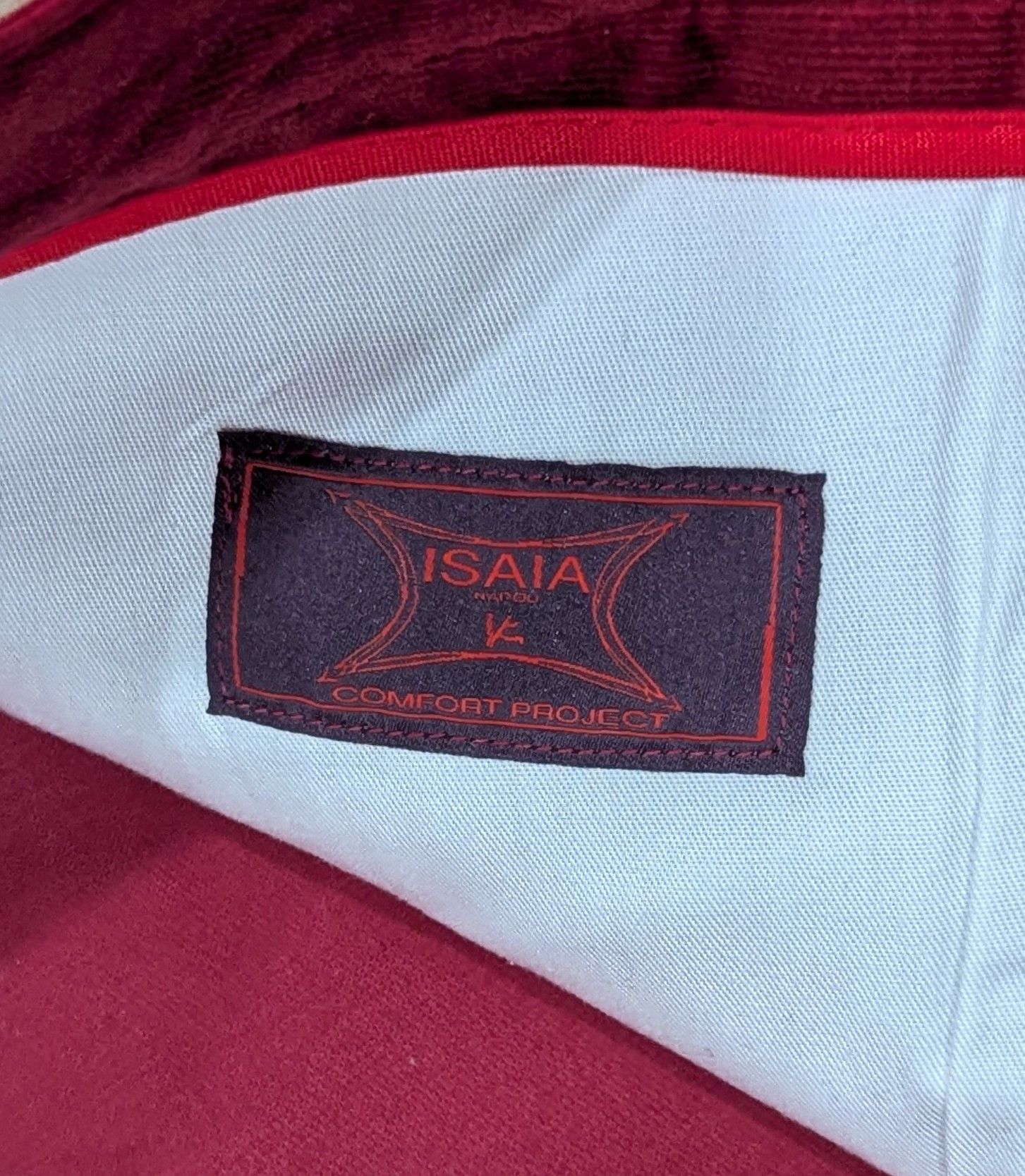 Isaia Mens ISAIA Cotton Straight Leg Jeans Red 52 US 36 Size US 36 / EU 52 - 7 Thumbnail