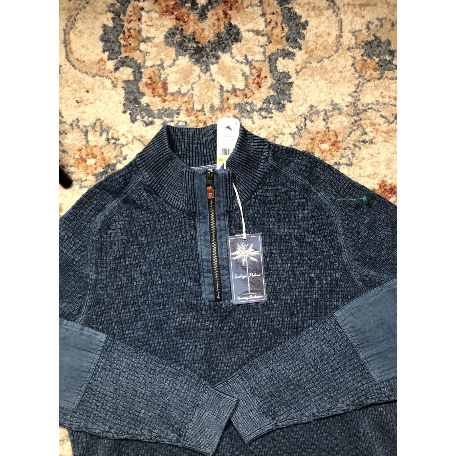 Tommy Bahama Tommy Bahama Sweater Mens M Blue Sundream Half Zip Mock Neck Pullover Size US M / EU 48-50 / 2 - 2 Thumbnail