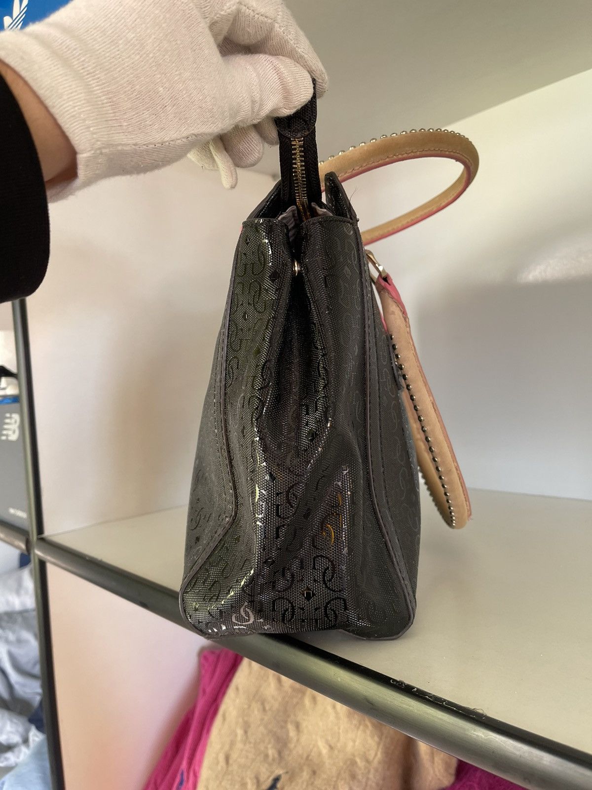 Guess × Vintage VINTAGE GUESS Y2K STYLE BLACK MONOGRAM BAG Size ONE SIZE - 7 Thumbnail