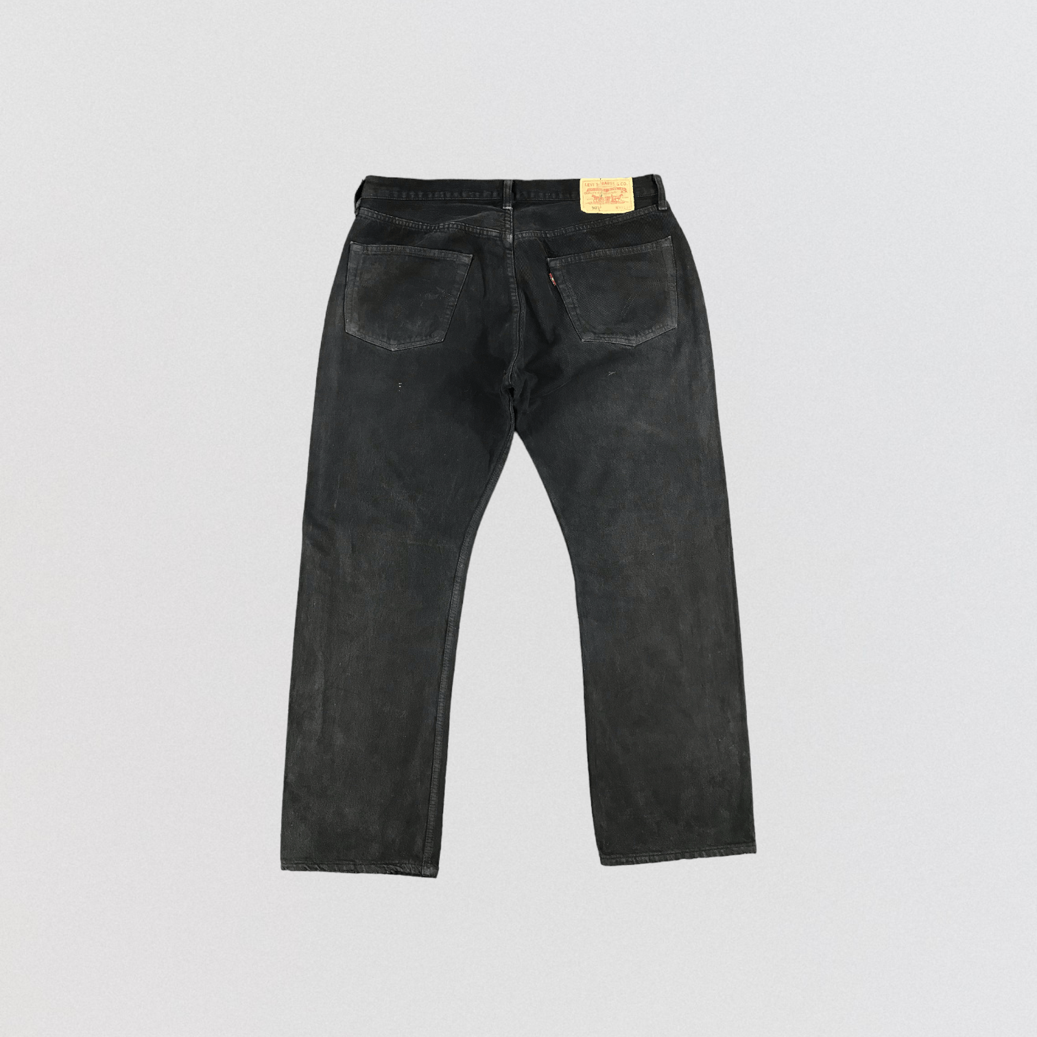 Levi's × Vintage Vintage 90s Faded Black Levis 501 Jeans-JM1503 Size US 37 - 2 Thumbnail