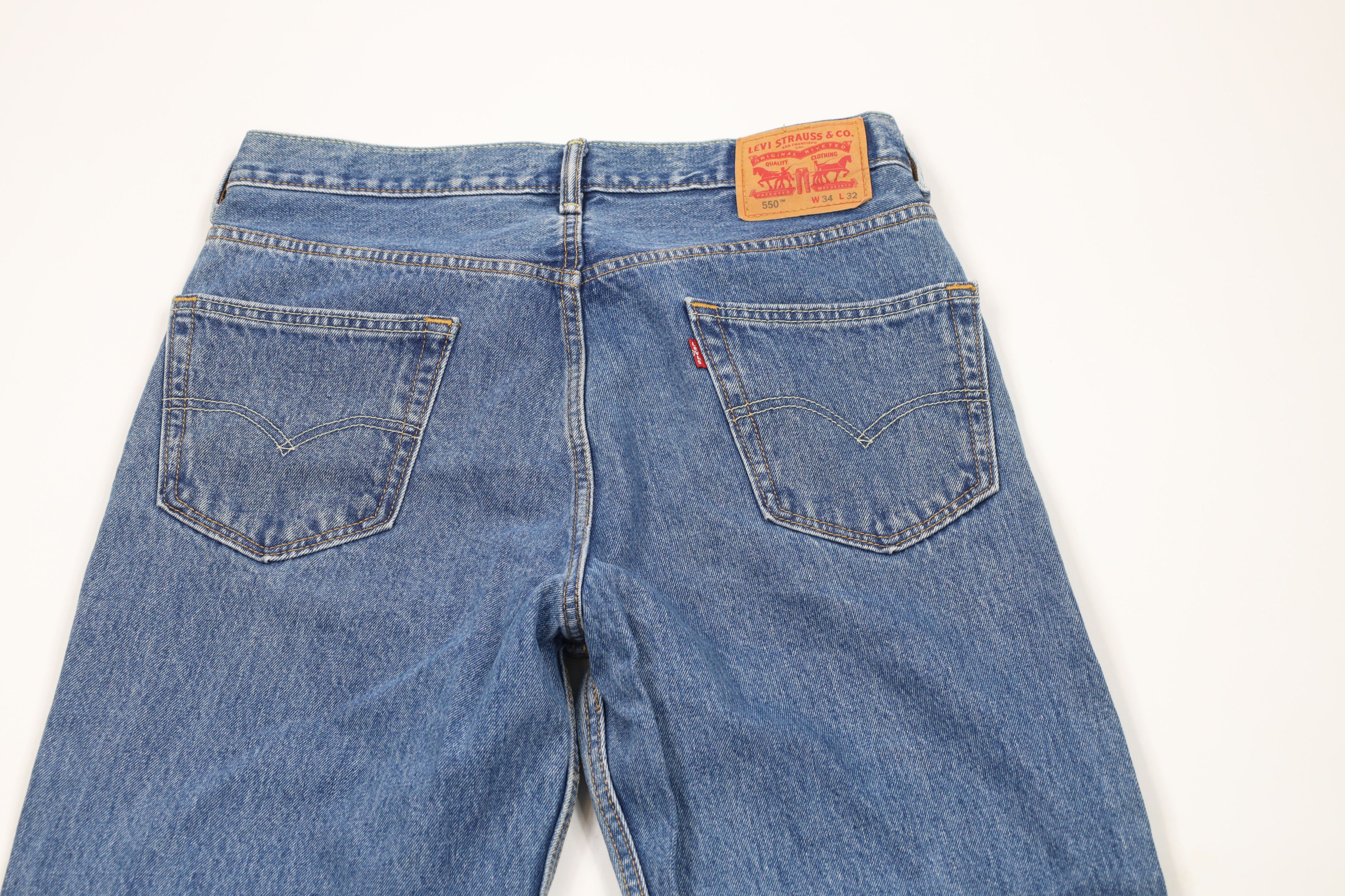 Levi's × Vintage Vintage Y2K Levis 550 Relaxed Fit Denim Jeans Blue Cotton Size US 34 / EU 50 - 12 Thumbnail