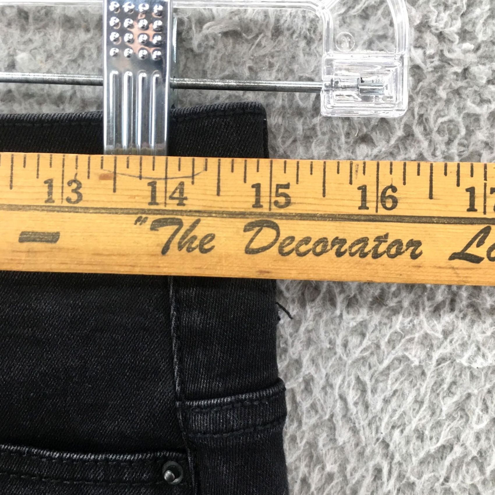 Vintage VINTAGE Sneak Peek High Rise A Line Mini Skirt Womens M Black Denim Casual Zip Fly Size 32" / US 10 / IT 46 - 4 Thumbnail